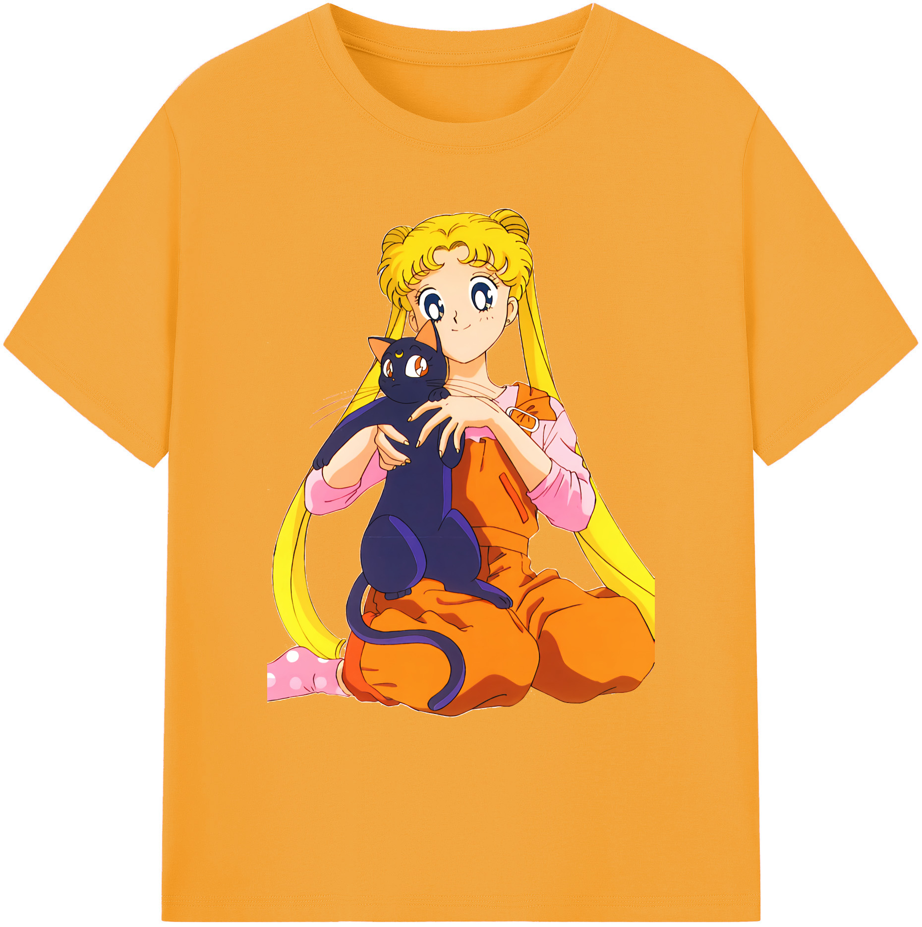 （画像用） 美少女戦士セーラームーン 愛野 美奈子 あいの みなこ Sailor Moon Aino Minako 綿100％ メンズ半袖Tシャツ｜肌触りやわらか＆通気性