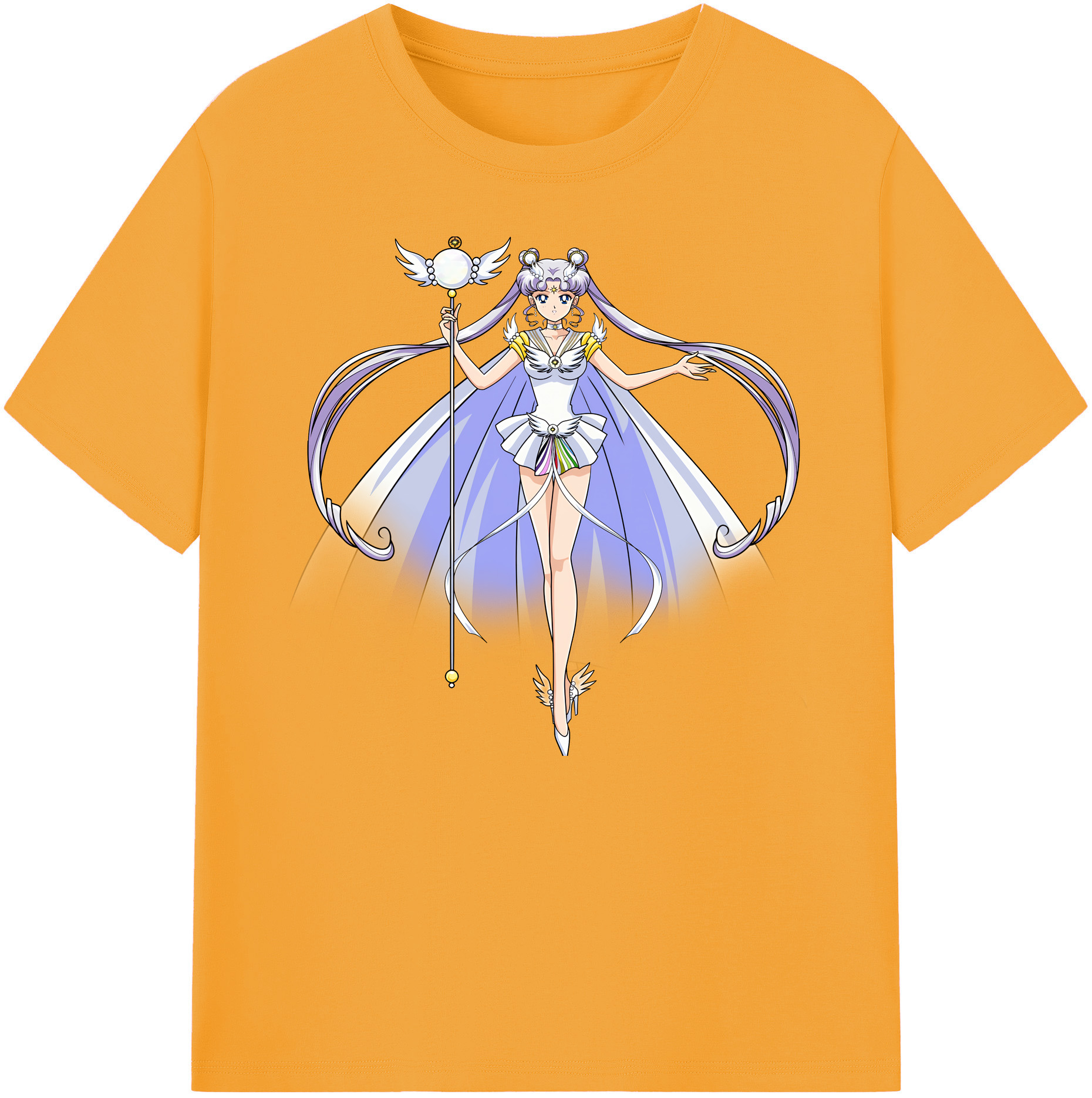（画像用） 美少女戦士セーラームーン 月野 うさぎ つきの うさぎ Sailor Moon Tsukino Usagi 綿100％ メンズ半袖Tシャツ｜肌触りやわらか＆通気性