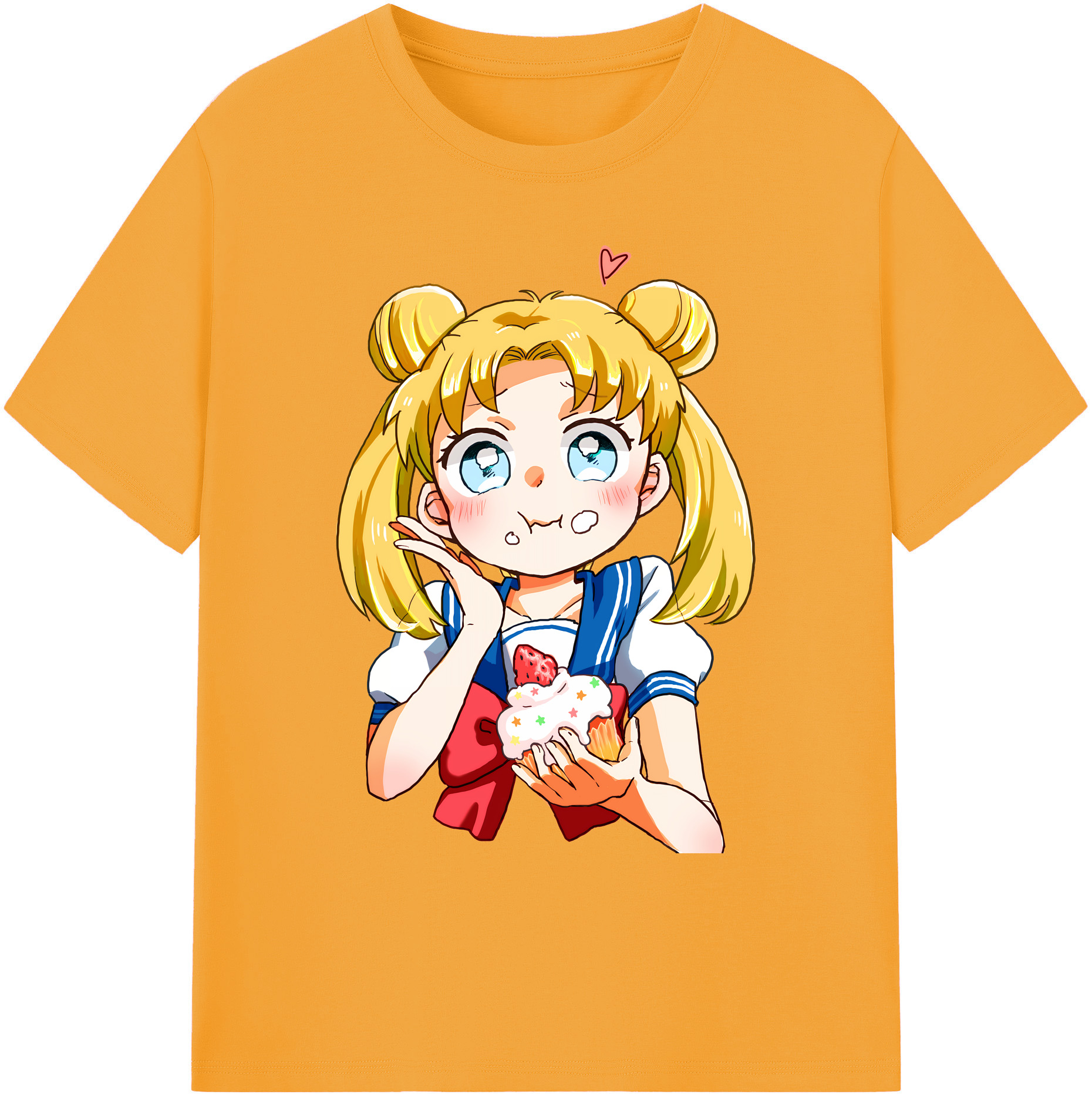 （画像用） 美少女戦士セーラームーン 愛野 美奈子 あいの みなこ Sailor Moon Aino Minako 綿100％ メンズ半袖Tシャツ｜肌触りやわらか＆通気性