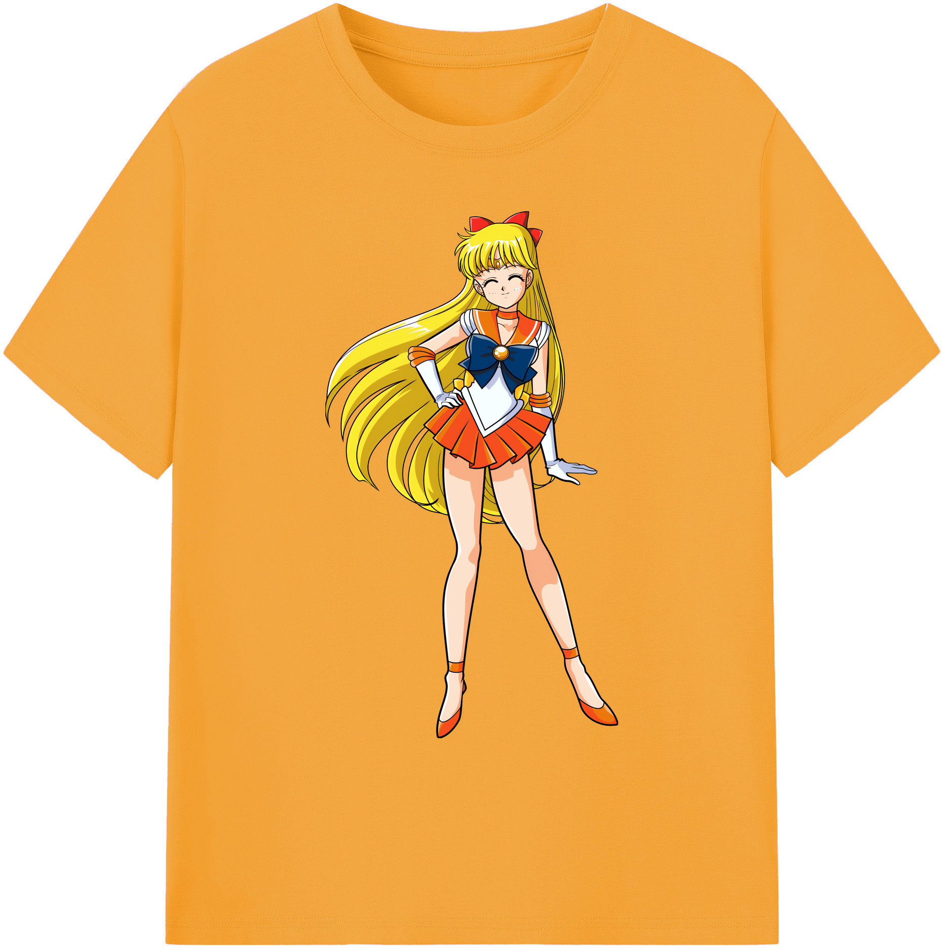（画像用） 美少女戦士セーラームーン 愛野 美奈子 あいの みなこ Sailor Moon Aino Minako 綿100％ メンズ半袖Tシャツ｜肌触りやわらか＆通気性