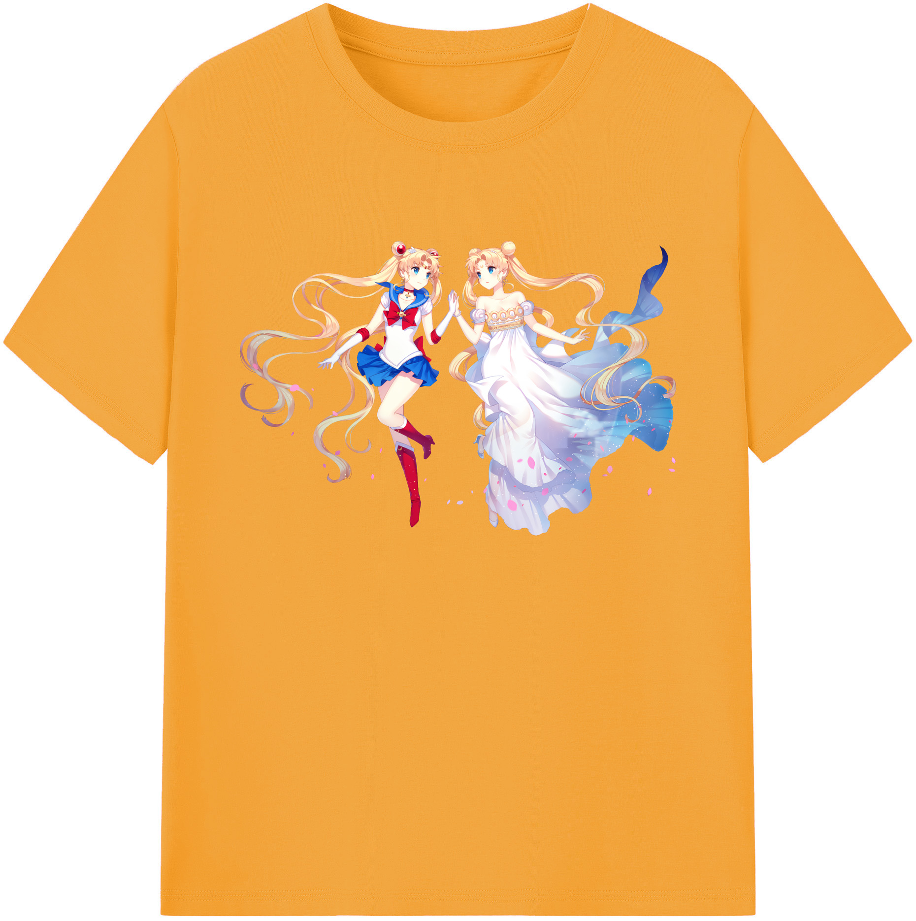 （画像用） 美少女戦士セーラームーン 月野 うさぎ つきの うさぎ Sailor Moon Tsukino Usagi 綿100％ メンズ半袖Tシャツ｜肌触りやわらか＆通気性