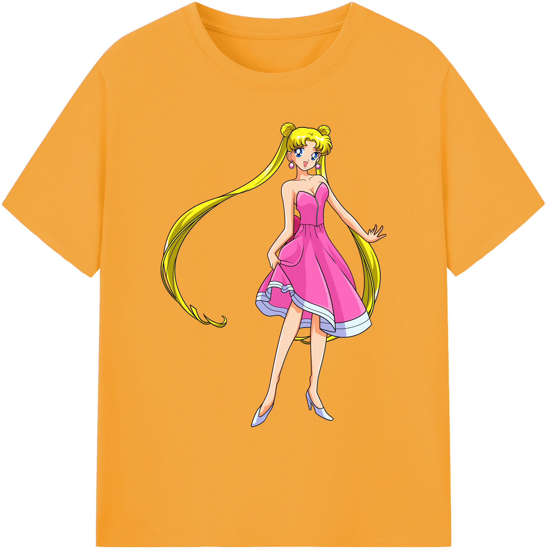 （画像用） 美少女戦士セーラームーン 愛野 美奈子 あいの みなこ Sailor Moon Aino Minako 綿100％ メンズ半袖Tシャツ｜肌触りやわらか＆通気性