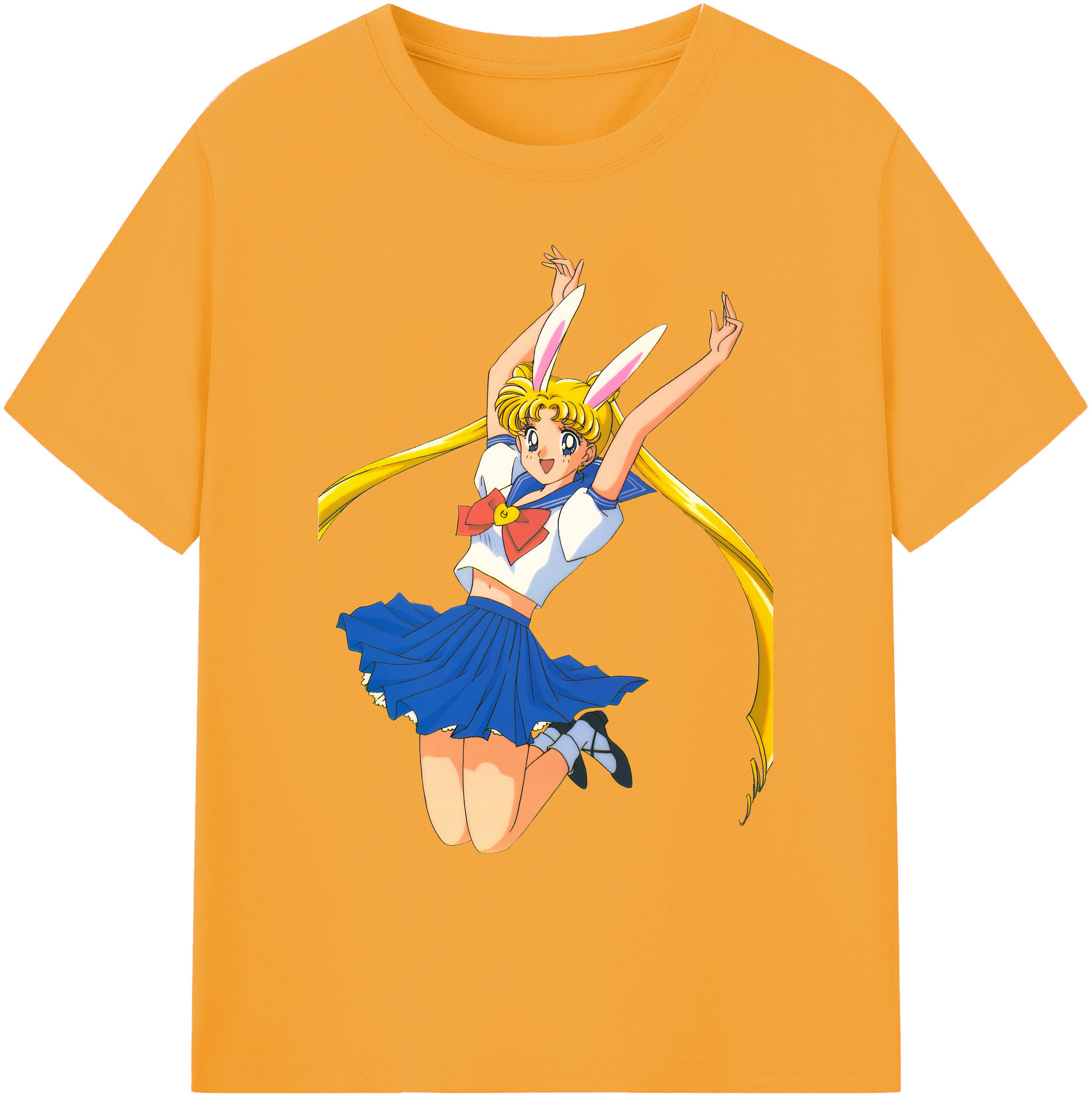 （画像用） 美少女戦士セーラームーン 愛野 美奈子 あいの みなこ Sailor Moon Aino Minako 綿100％ メンズ半袖Tシャツ｜肌触りやわらか＆通気性