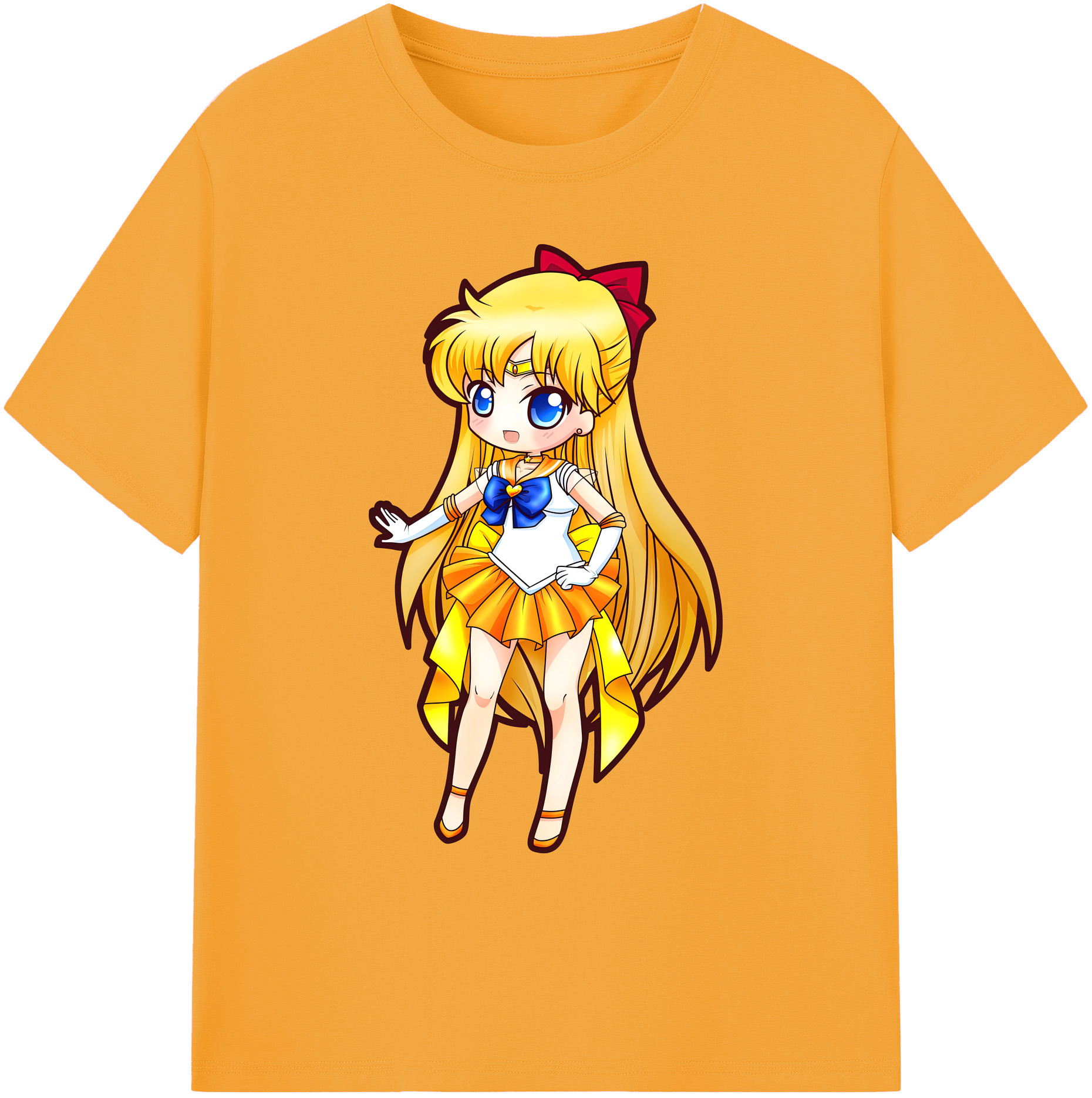 （画像用） 美少女戦士セーラームーン 愛野 美奈子 あいの みなこ Sailor Moon Aino Minako 綿100％ メンズ半袖Tシャツ｜肌触りやわらか＆通気性