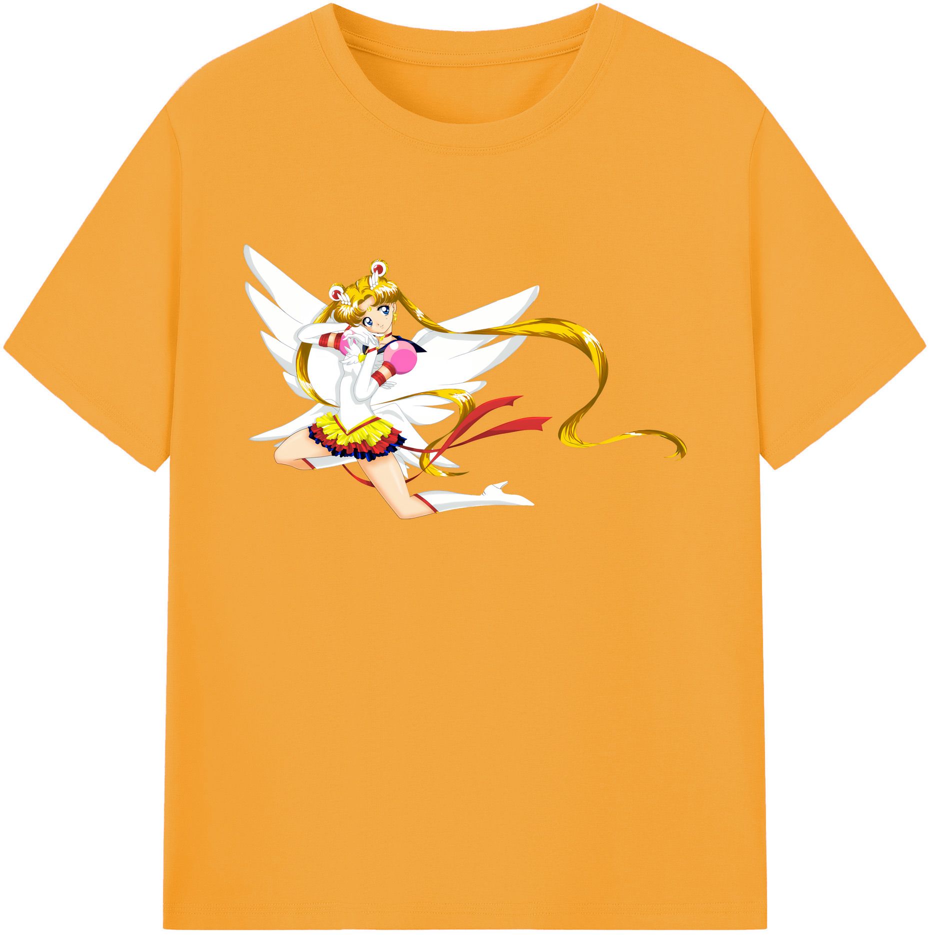 （画像用） 美少女戦士セーラームーン 月野 うさぎ つきの うさぎ Sailor Moon Tsukino Usagi 綿100％ メンズ半袖Tシャツ｜肌触りやわらか＆通気性