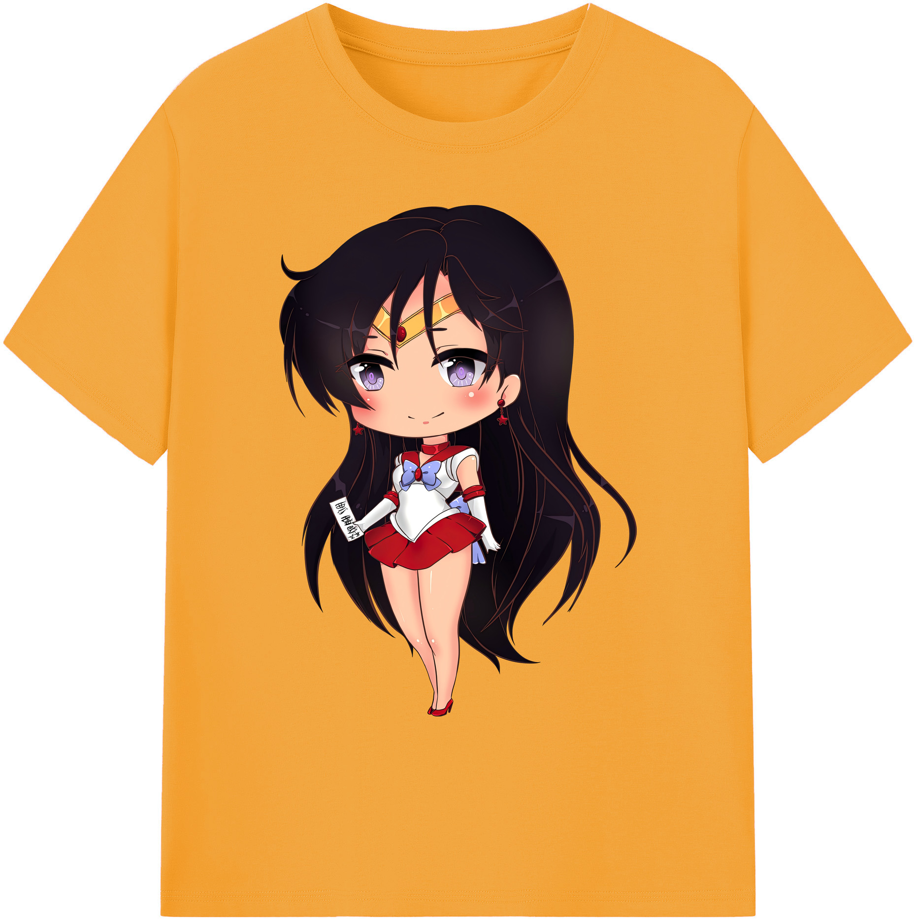 （画像用） 美少女戦士セーラームーン 火野レイ ひの レイ Sailor Moon Hino Rei （セーラーマーズ,Sailor Mars） 綿100％ メンズ半袖Tシャツ｜肌触りやわらか＆通気性