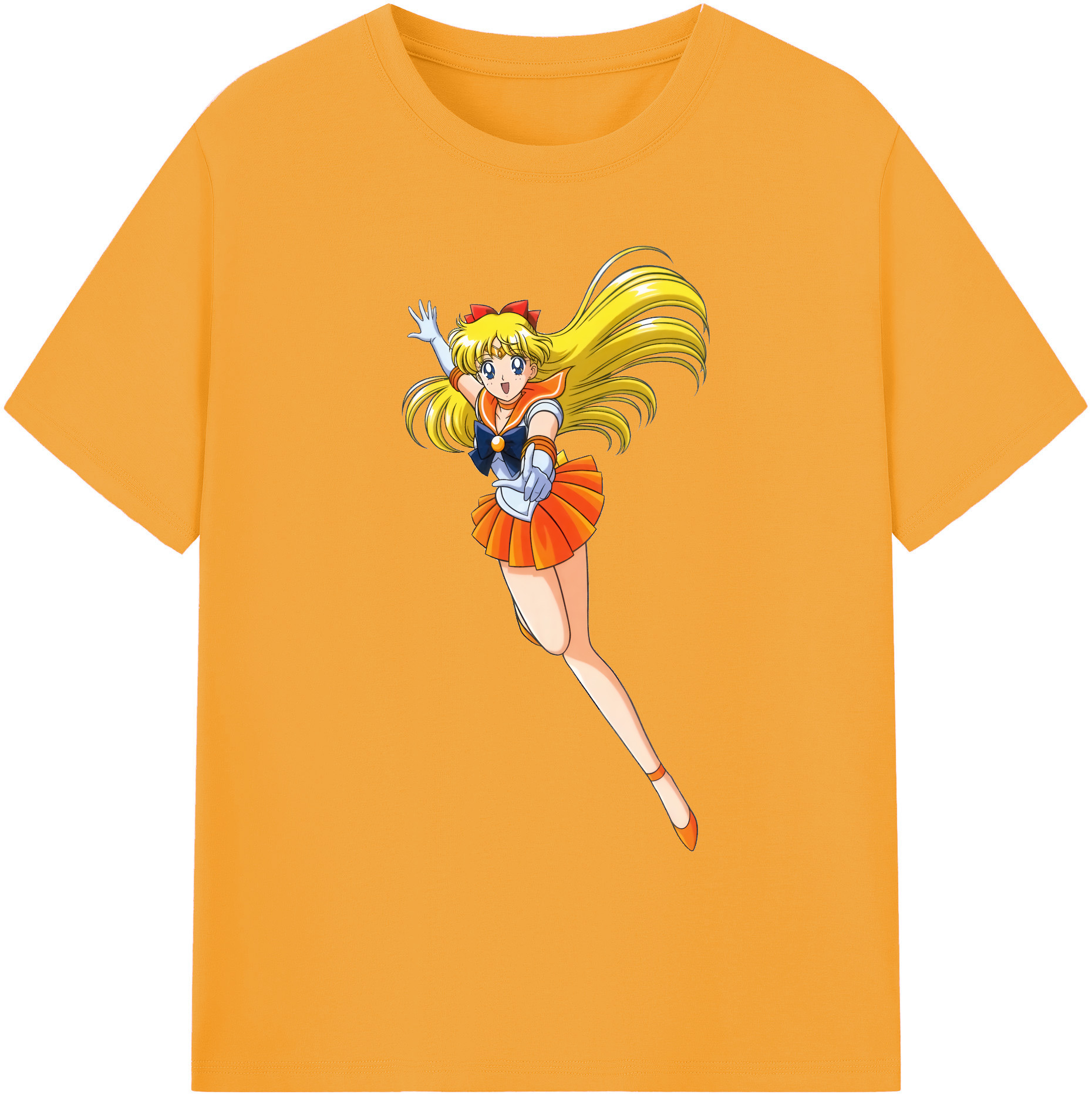 （画像用） 美少女戦士セーラームーン 愛野 美奈子 あいの みなこ Sailor Moon Aino Minako 綿100％ メンズ半袖Tシャツ｜肌触りやわらか＆通気性