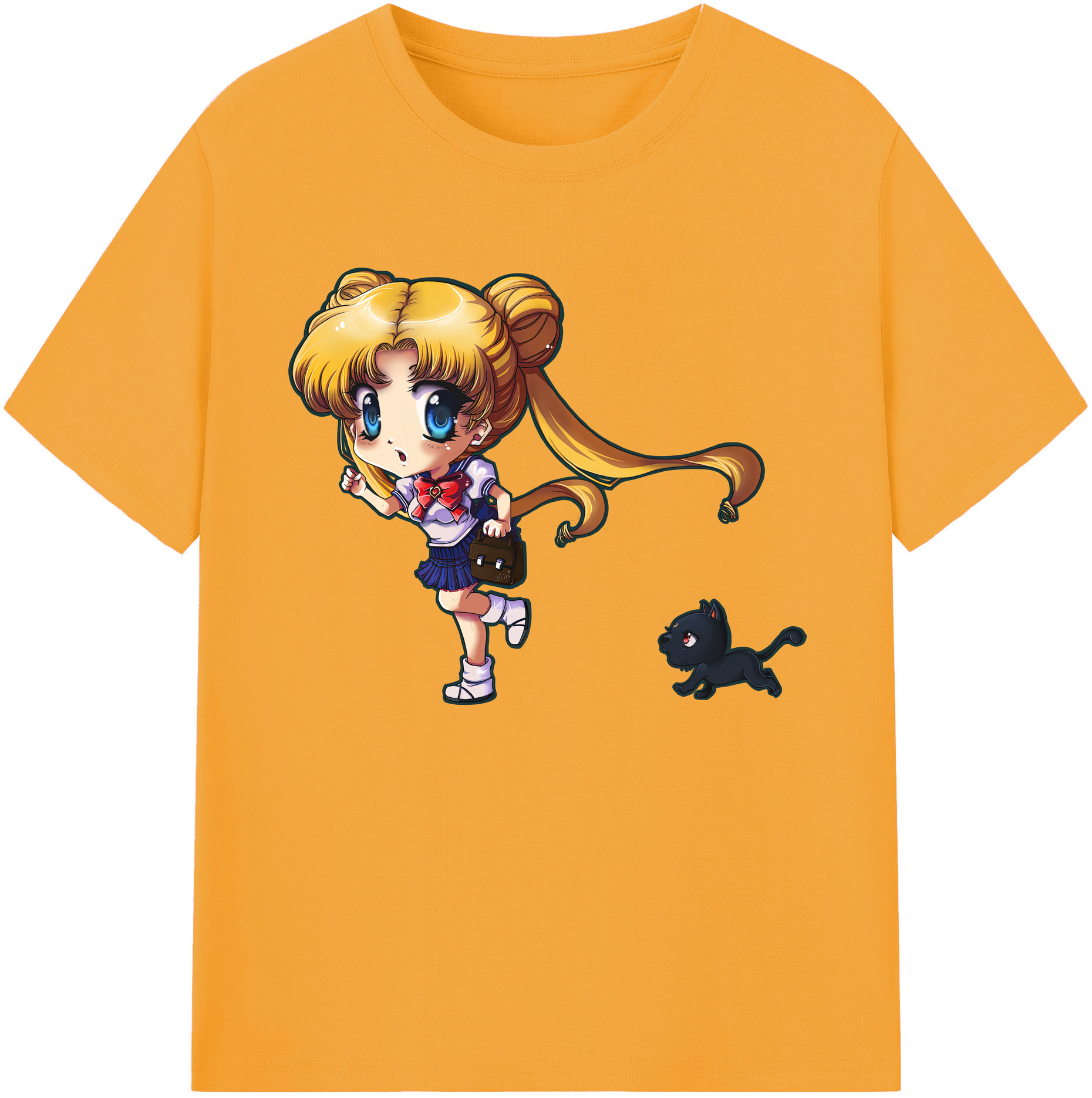 （画像用） 美少女戦士セーラームーン 愛野 美奈子 あいの みなこ Sailor Moon Aino Minako 綿100％ メンズ半袖Tシャツ｜肌触りやわらか＆通気性