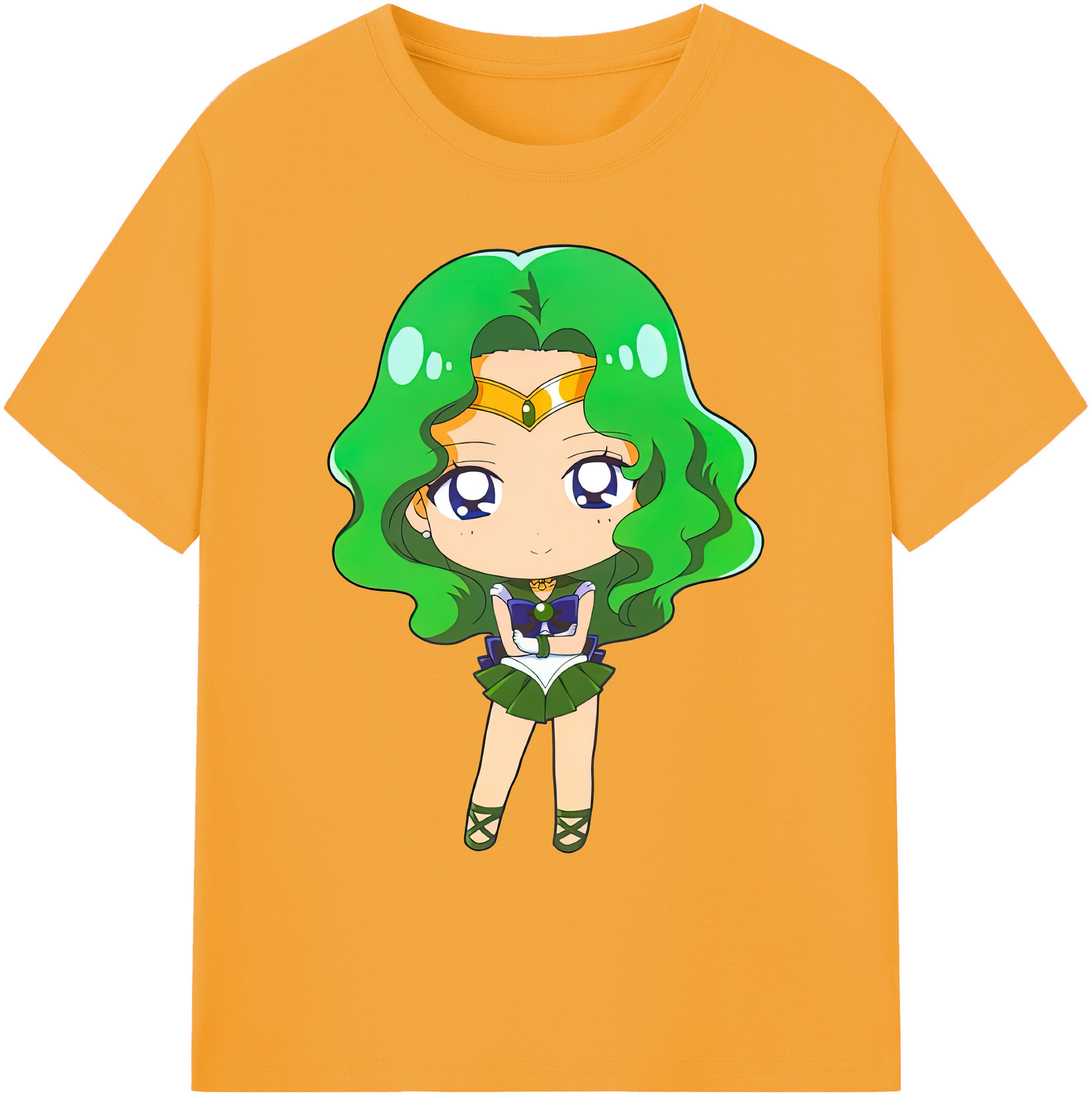（画像用） 美少女戦士セーラームーン 海王 みちる（かいおう みちる） Sailor Moon Kaiou Michiru 綿100％ メンズ半袖Tシャツ｜肌触りやわらか＆通気性