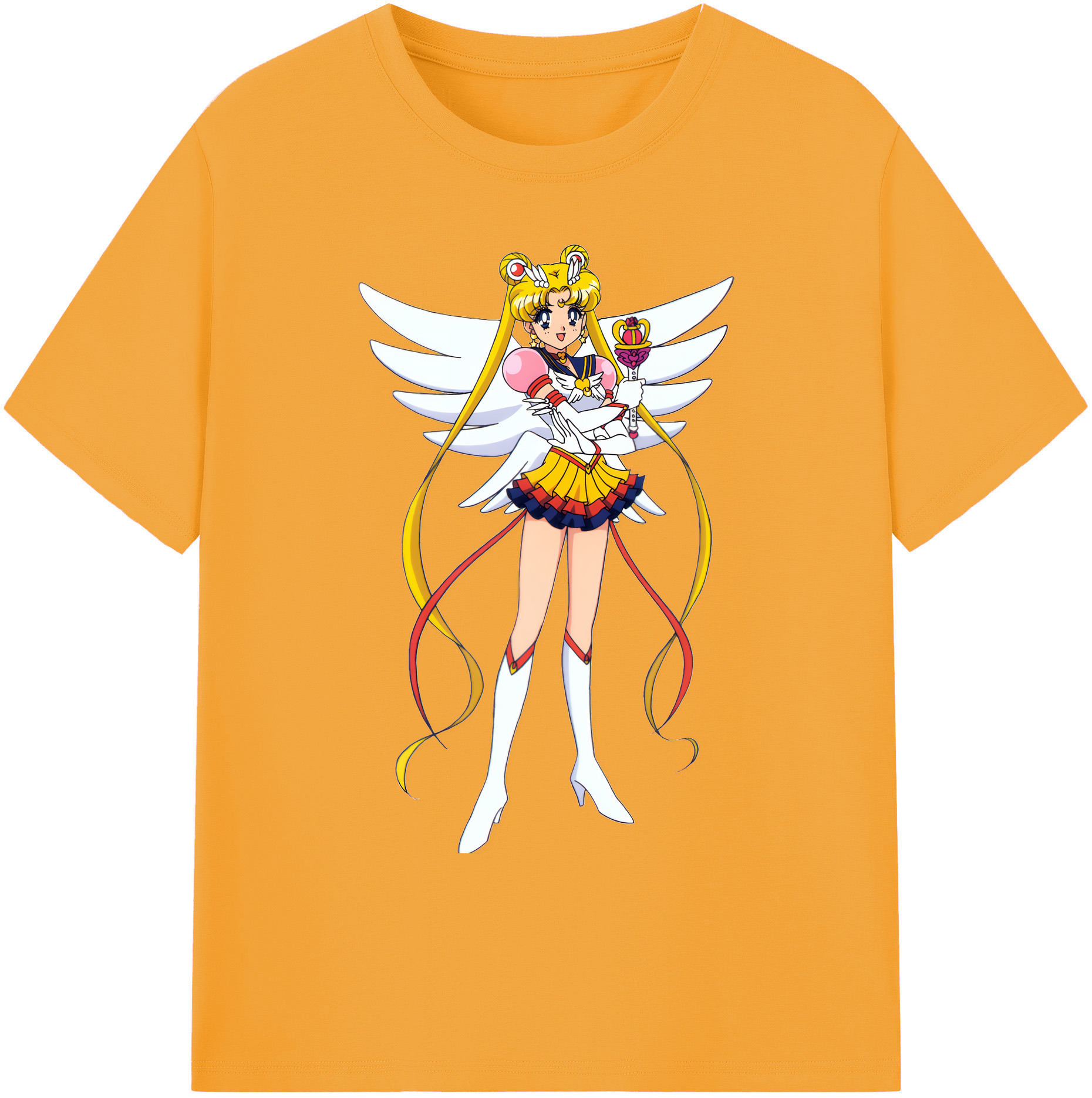 （画像用） 美少女戦士セーラームーン 月野 うさぎ つきの うさぎ Sailor Moon Tsukino Usagi 綿100％ メンズ半袖Tシャツ｜肌触りやわらか＆通気性
