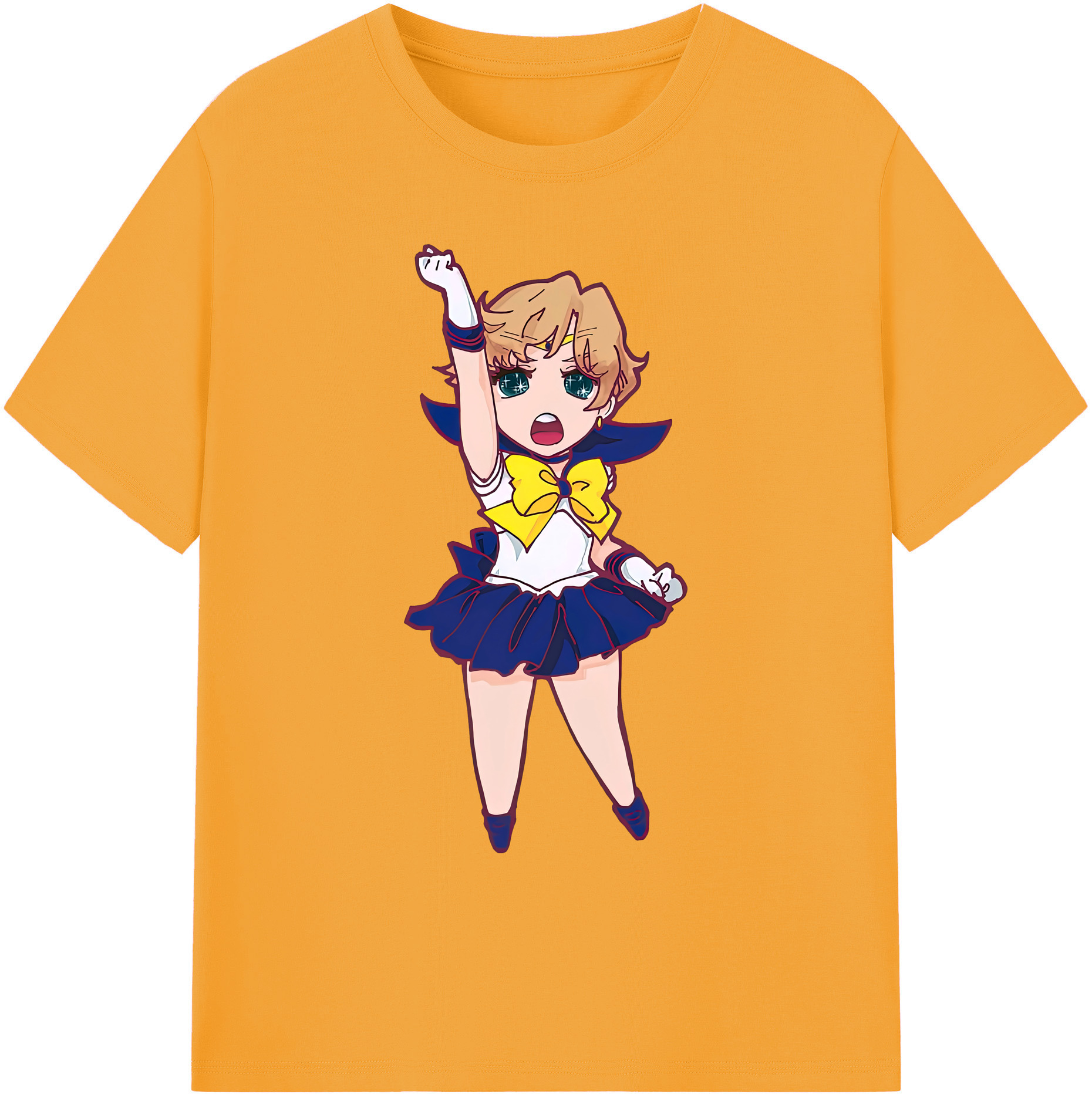 （画像用） 美少女戦士セーラームーン 天王はるか Sailor Moon Tenoh Haruka 綿100％ メンズ半袖Tシャツ｜肌触りやわらか＆通気性
