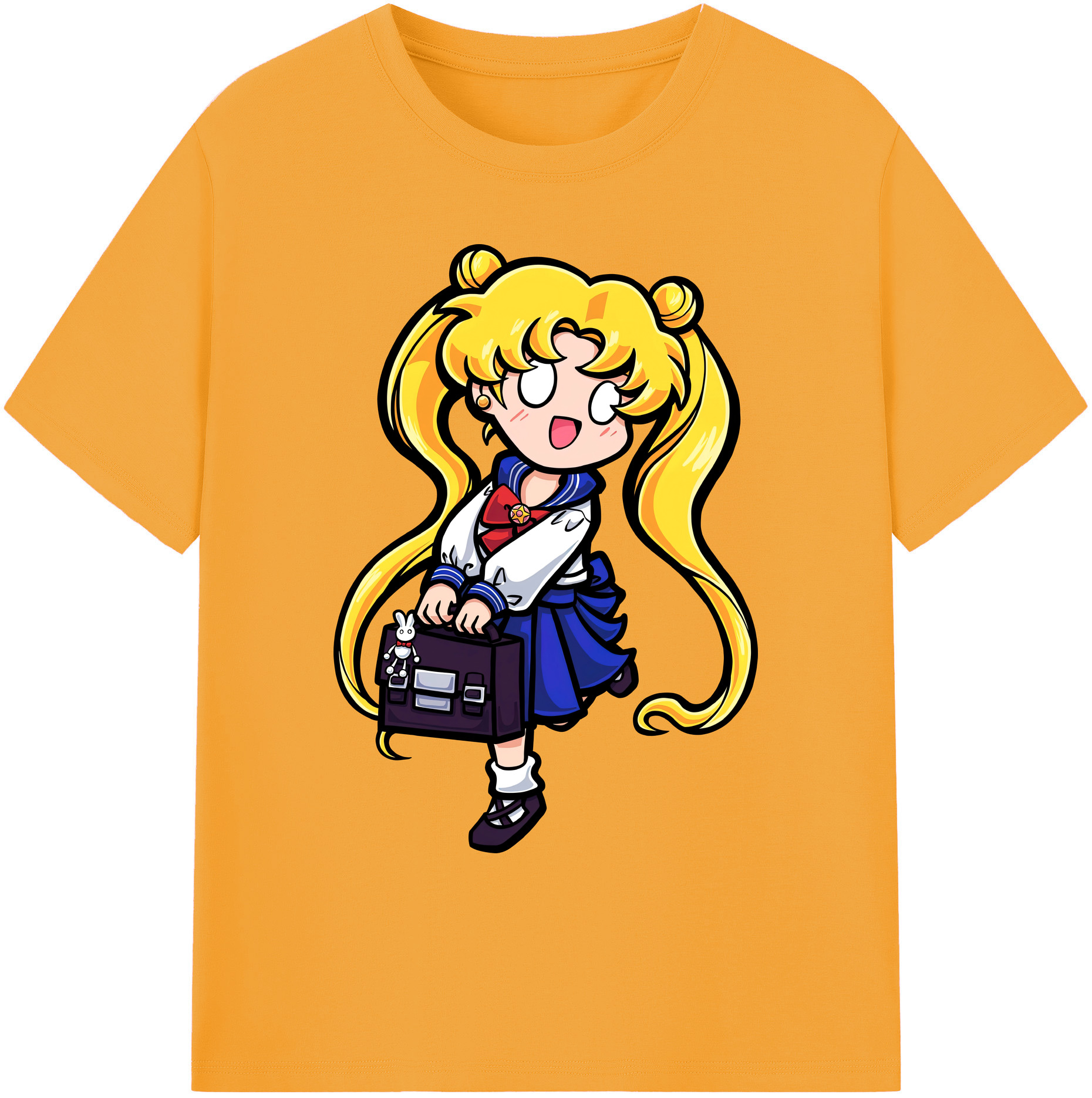 （画像用） 美少女戦士セーラームーン 愛野 美奈子 あいの みなこ Sailor Moon Aino Minako 綿100％ メンズ半袖Tシャツ｜肌触りやわらか＆通気性