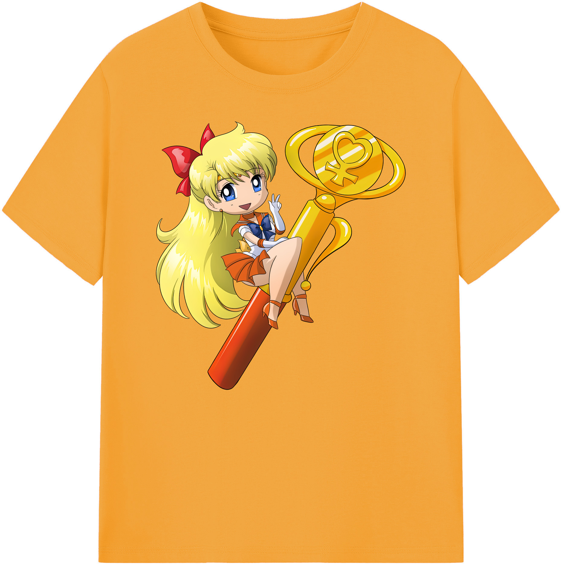 （画像用） 美少女戦士セーラームーン 愛野 美奈子 あいの みなこ Sailor Moon Aino Minako 綿100％ メンズ半袖Tシャツ｜肌触りやわらか＆通気性