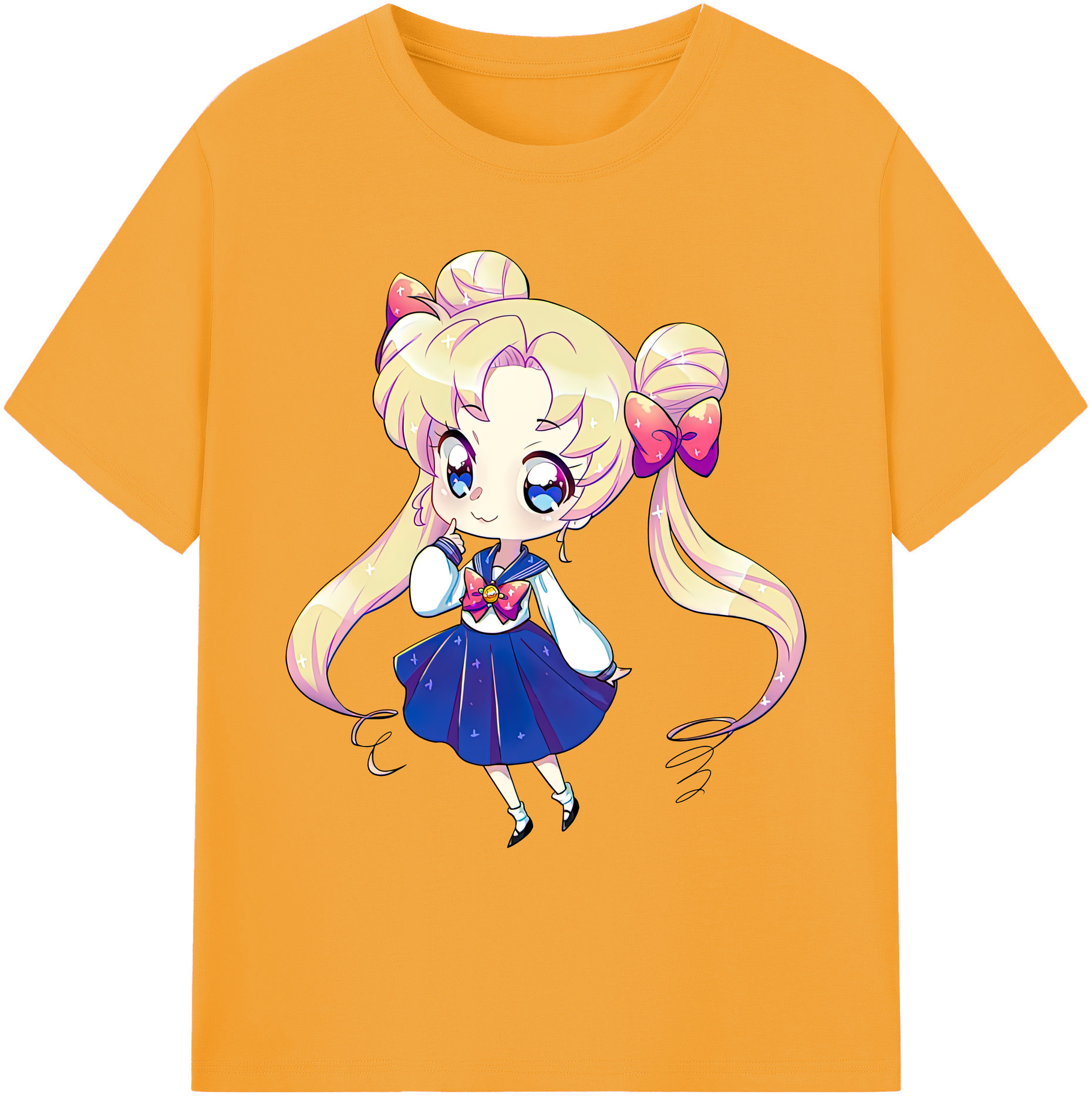 （画像用） 美少女戦士セーラームーン 月野 うさぎ つきの うさぎ Sailor Moon Tsukino Usagi 綿100％ メンズ半袖Tシャツ｜肌触りやわらか＆通気性