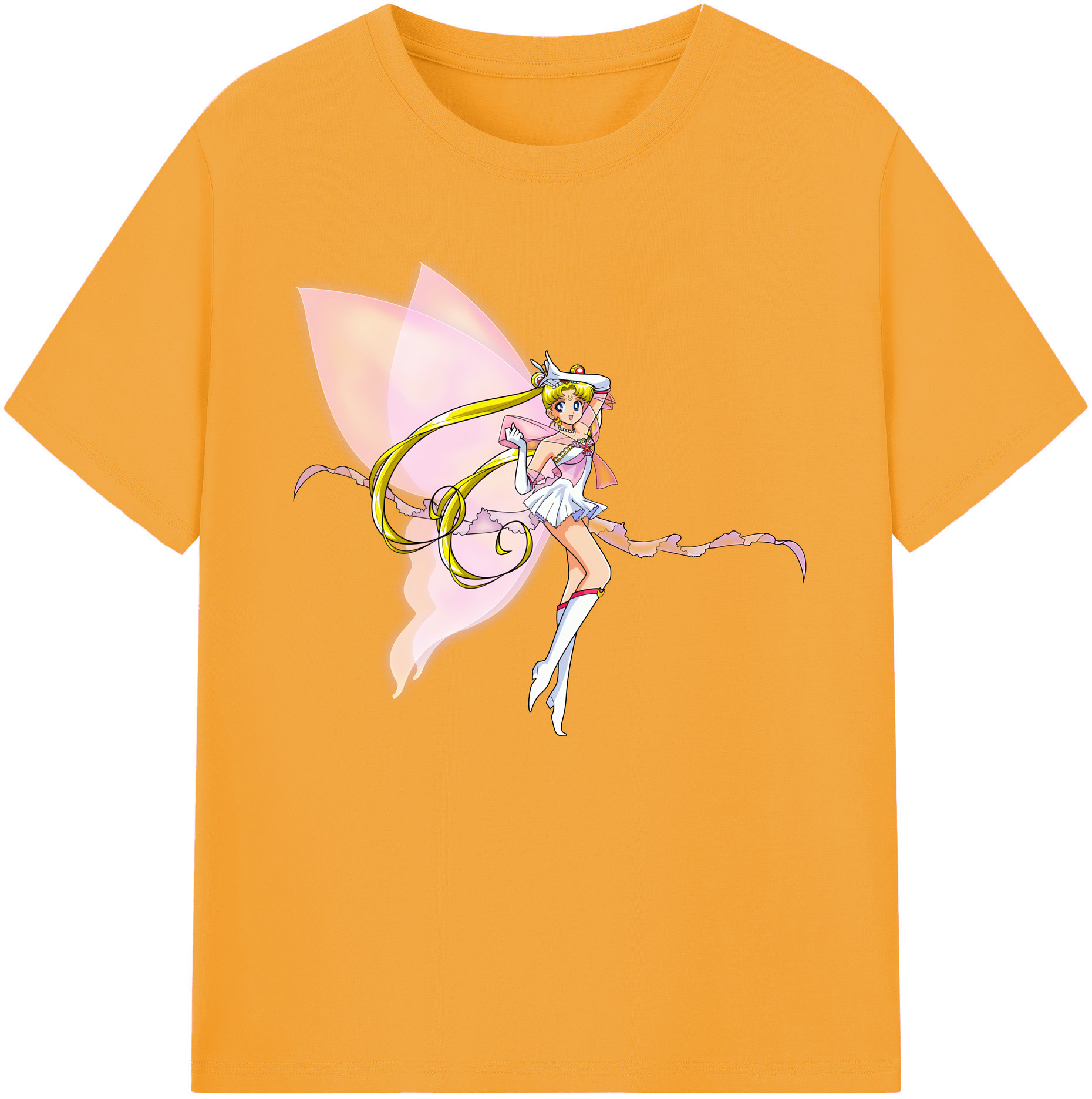 （画像用） 美少女戦士セーラームーン 月野 うさぎ つきの うさぎ Sailor Moon Tsukino Usagi 綿100％ メンズ半袖Tシャツ｜肌触りやわらか＆通気性