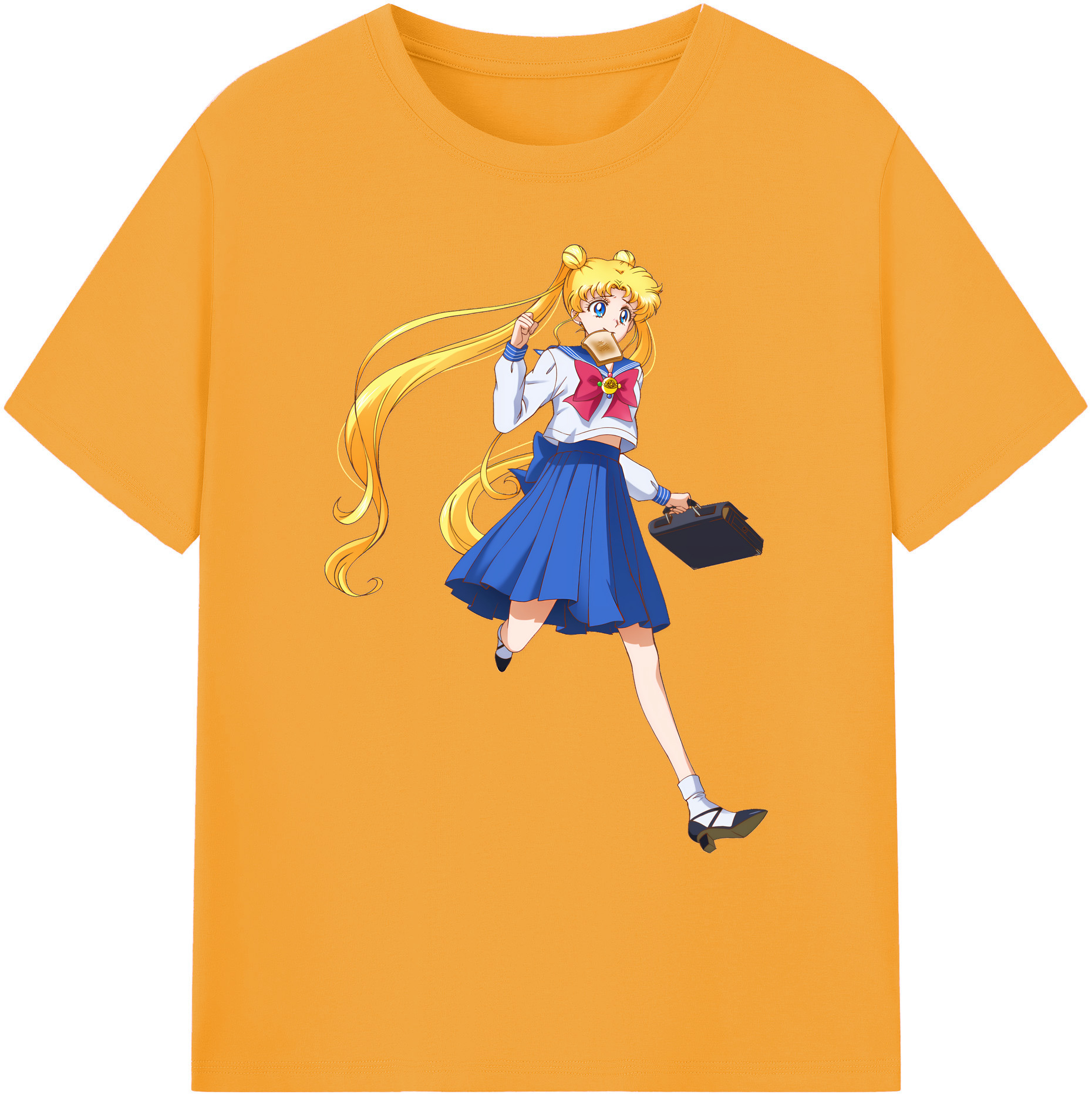 （画像用） 美少女戦士セーラームーン 愛野 美奈子 あいの みなこ Sailor Moon Aino Minako 綿100％ メンズ半袖Tシャツ｜肌触りやわらか＆通気性