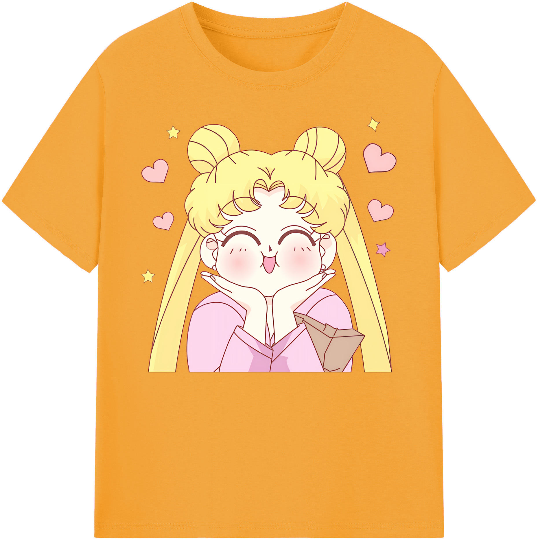 （画像用） 美少女戦士セーラームーン 愛野 美奈子 あいの みなこ Sailor Moon Aino Minako 綿100％ メンズ半袖Tシャツ｜肌触りやわらか＆通気性