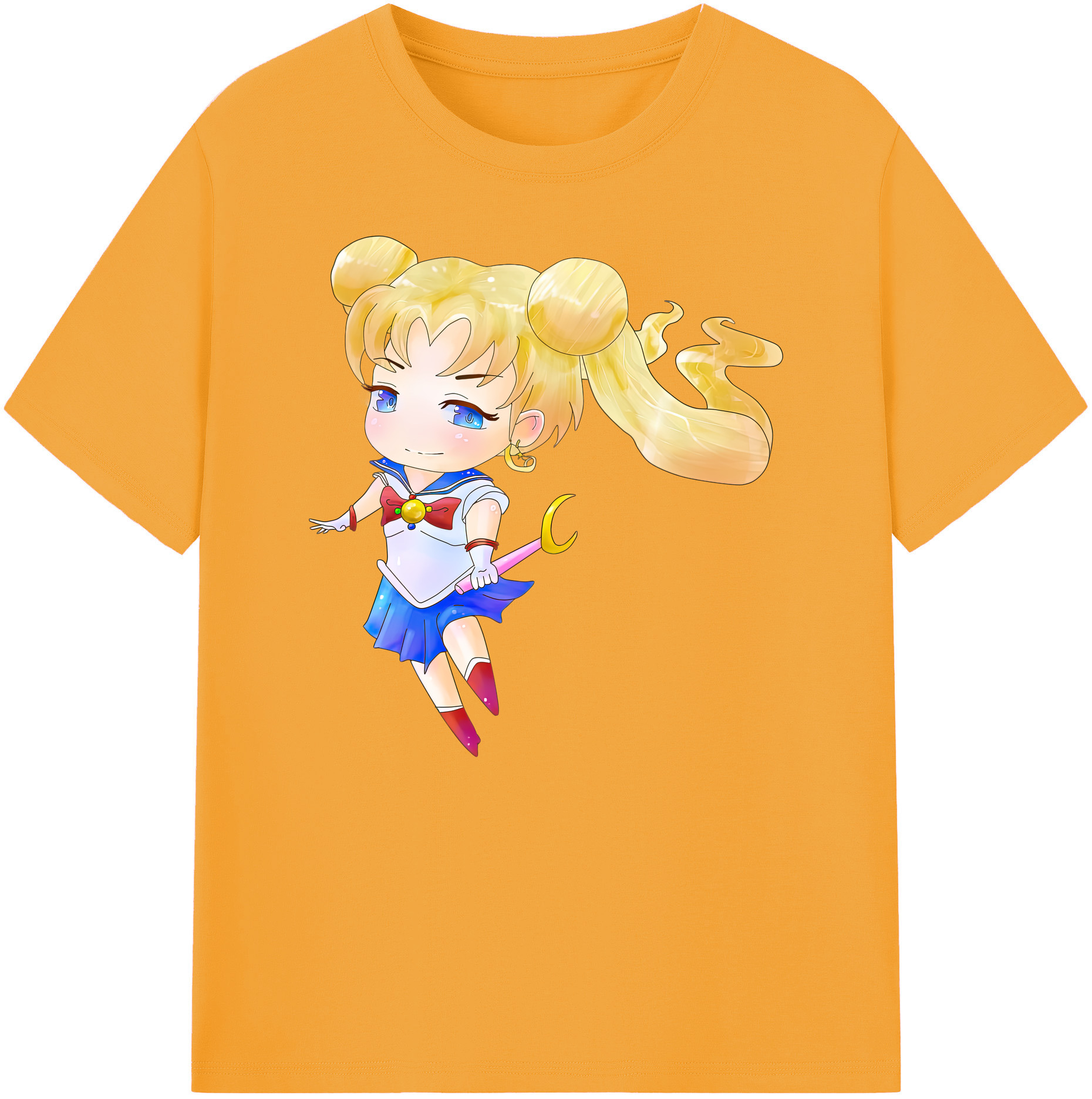 （画像用） 美少女戦士セーラームーン 愛野 美奈子 あいの みなこ Sailor Moon Aino Minako 綿100％ メンズ半袖Tシャツ｜肌触りやわらか＆通気性