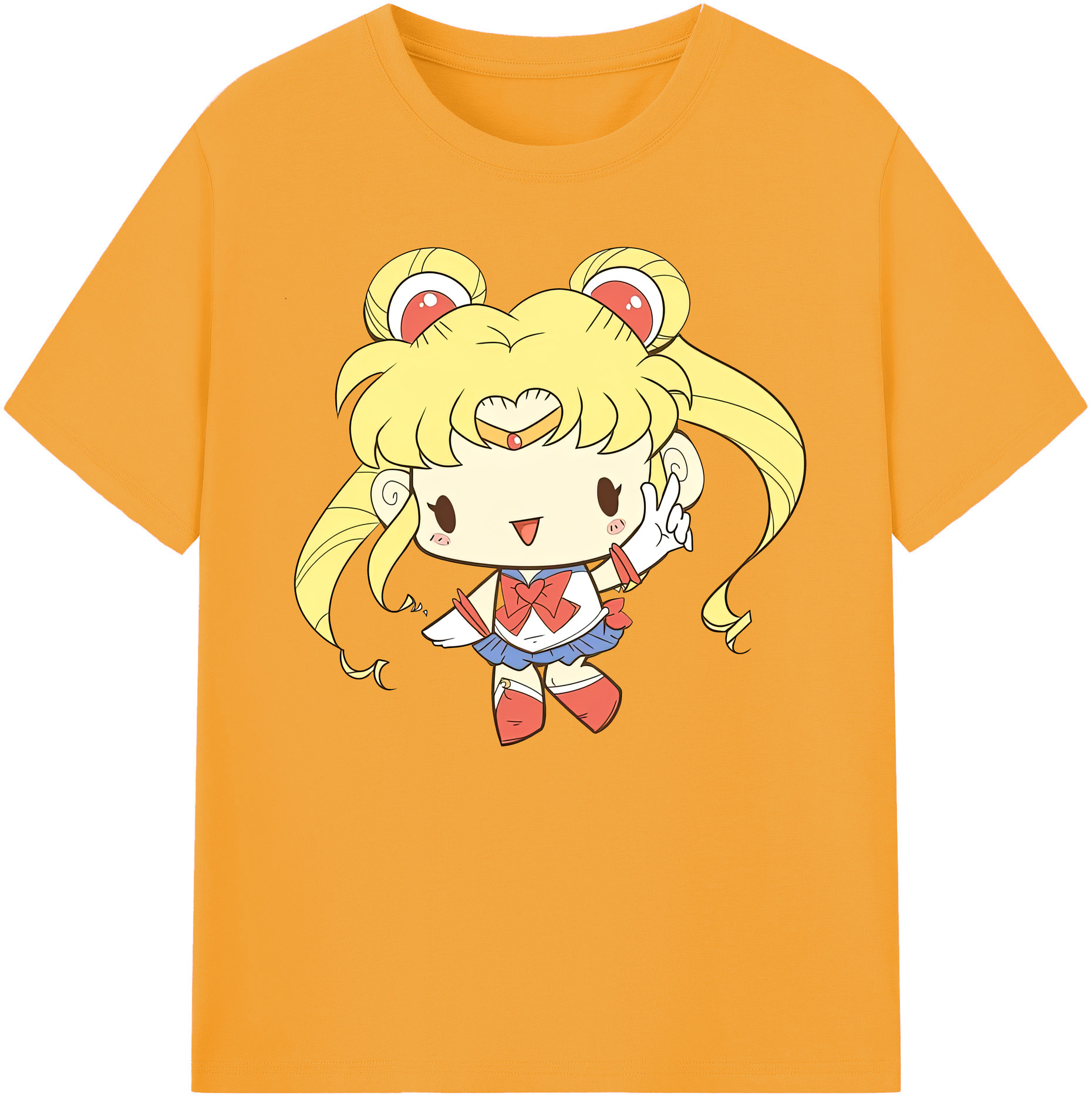 （画像用） 美少女戦士セーラームーン 月野 うさぎ つきの うさぎ Sailor Moon Tsukino Usagi 綿100％ メンズ半袖Tシャツ｜肌触りやわらか＆通気性