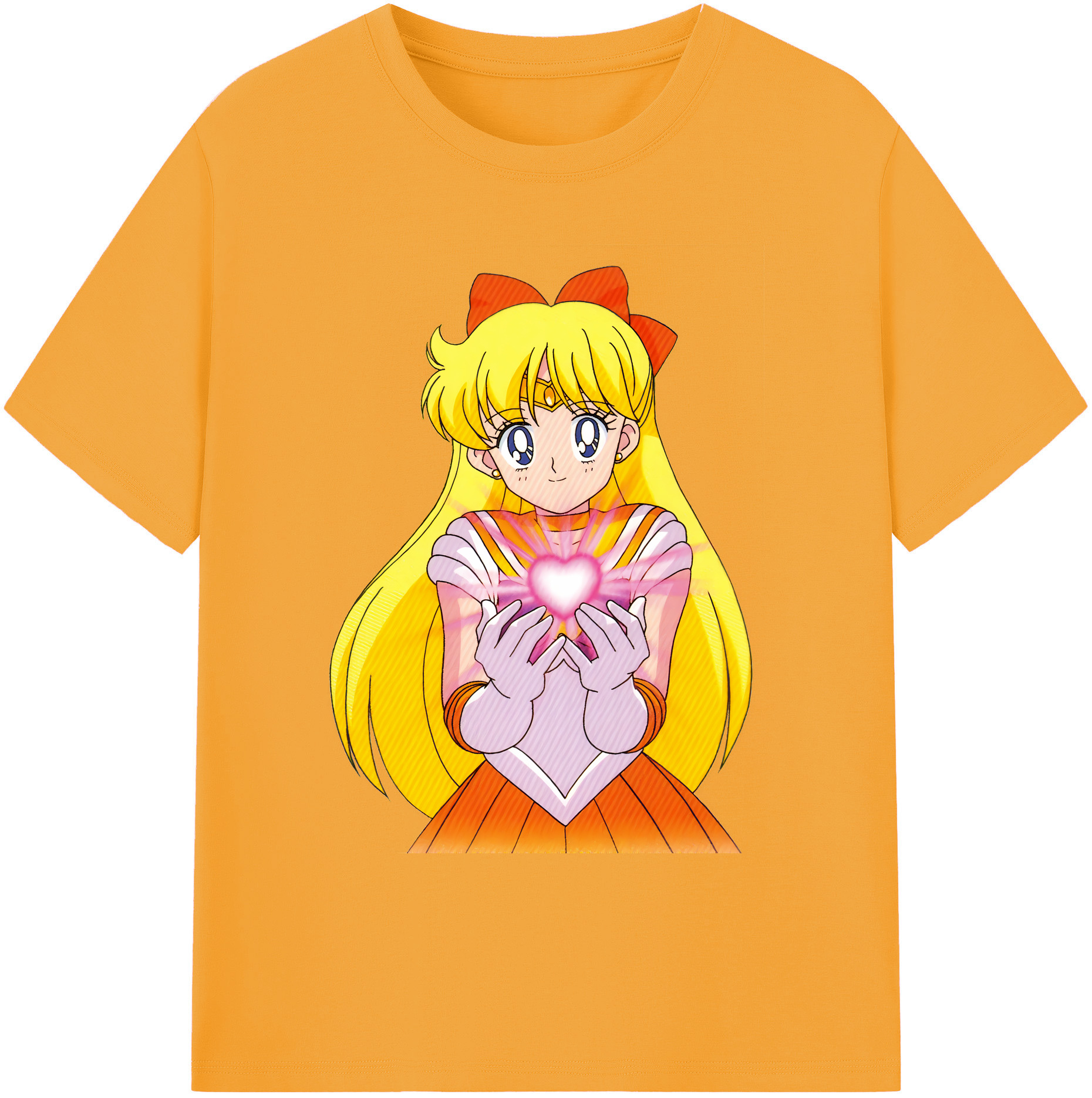 （画像用） 美少女戦士セーラームーン 愛野 美奈子 あいの みなこ Sailor Moon Aino Minako 綿100％ メンズ半袖Tシャツ｜肌触りやわらか＆通気性