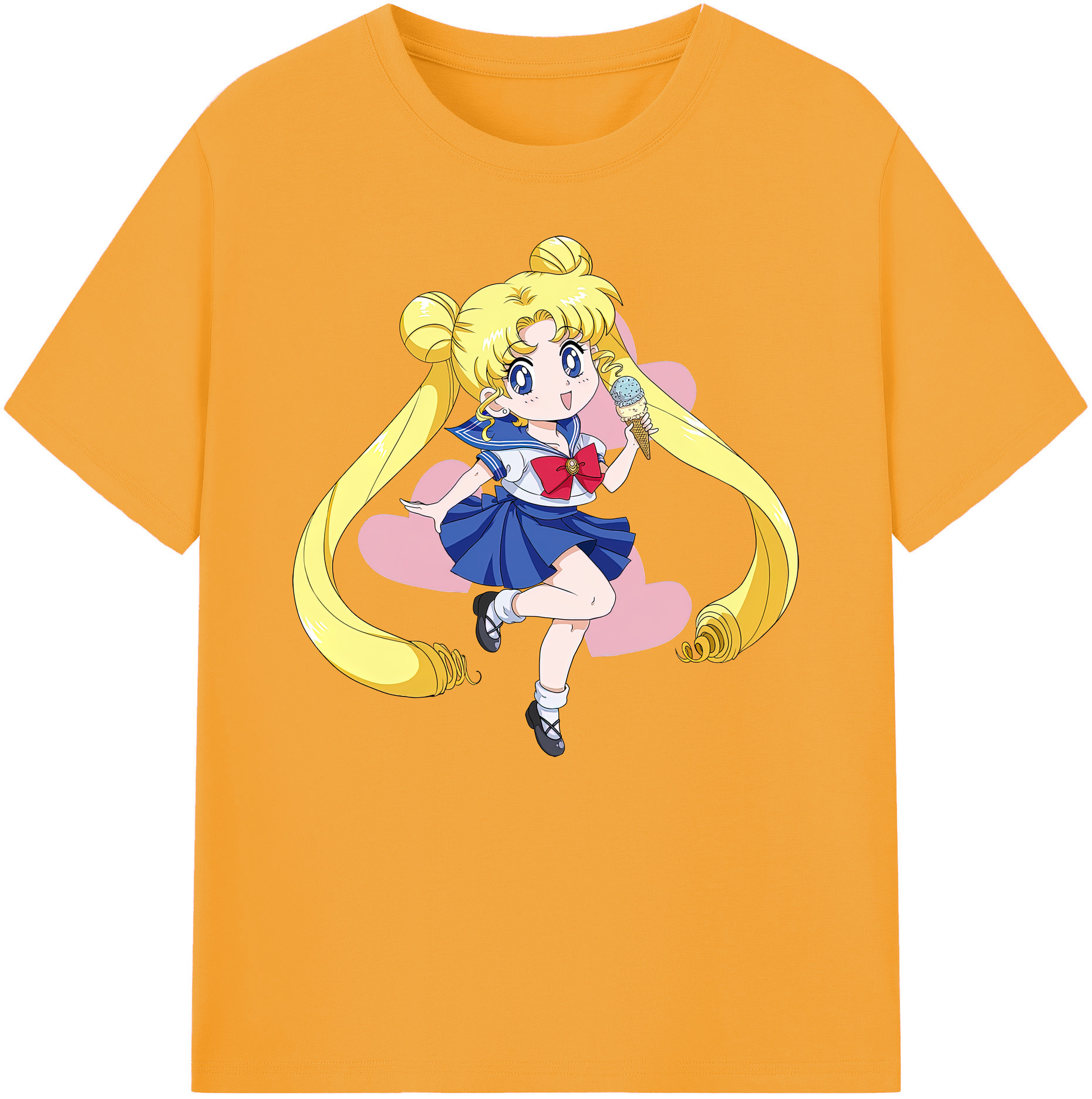 （画像用） 美少女戦士セーラームーン 愛野 美奈子 あいの みなこ Sailor Moon Aino Minako 綿100％ メンズ半袖Tシャツ｜肌触りやわらか＆通気性