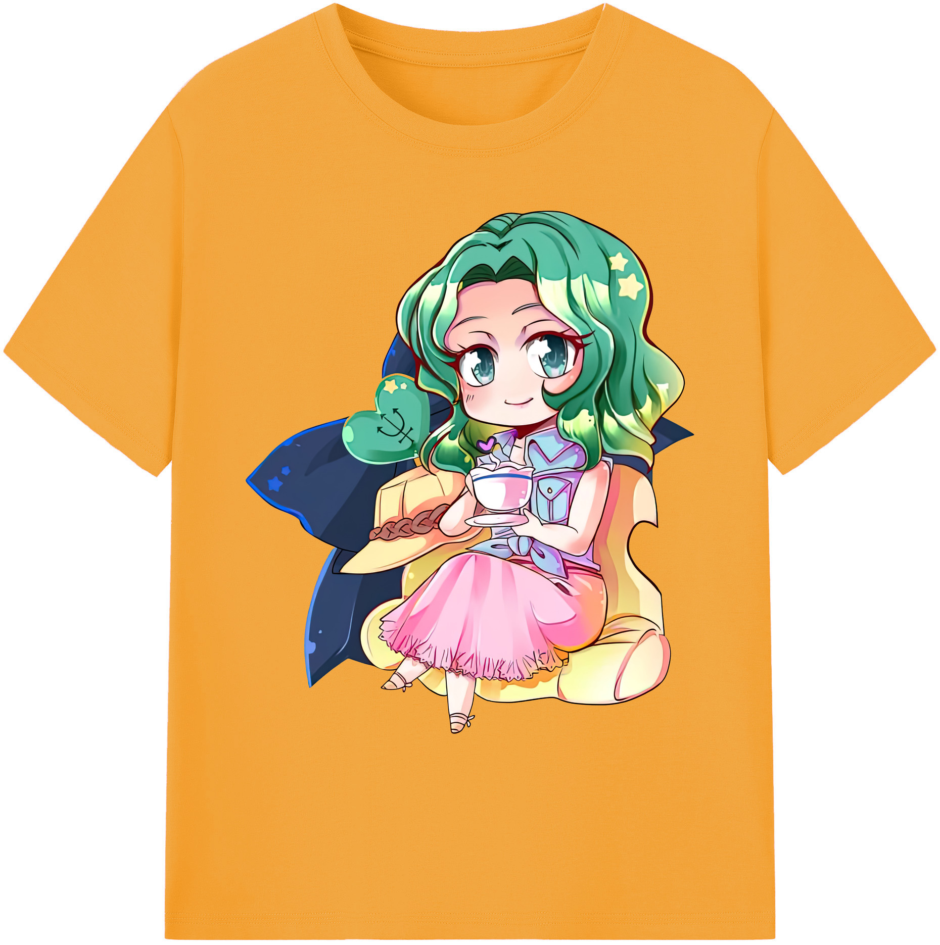 （画像用） 美少女戦士セーラームーン 海王 みちる（かいおう みちる） Sailor Moon Kaiou Michiru 綿100％ メンズ半袖Tシャツ｜肌触りやわらか＆通気性