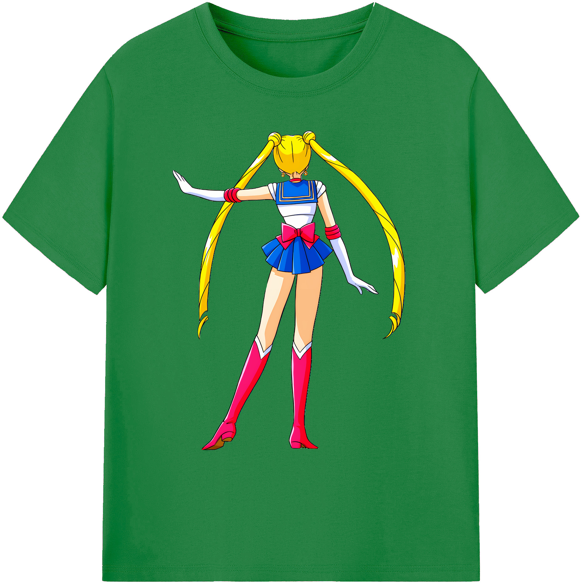 （画像用） 美少女戦士セーラームーン 月野 うさぎ つきの うさぎ Sailor Moon Tsukino Usagi 綿100％ メンズ半袖Tシャツ｜肌触りやわらか＆通気性
