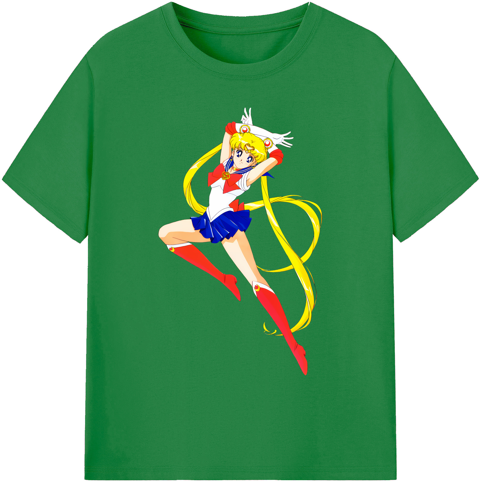 （画像用） 美少女戦士セーラームーン 月野 うさぎ つきの うさぎ Sailor Moon Tsukino Usagi 綿100％ メンズ半袖Tシャツ｜肌触りやわらか＆通気性