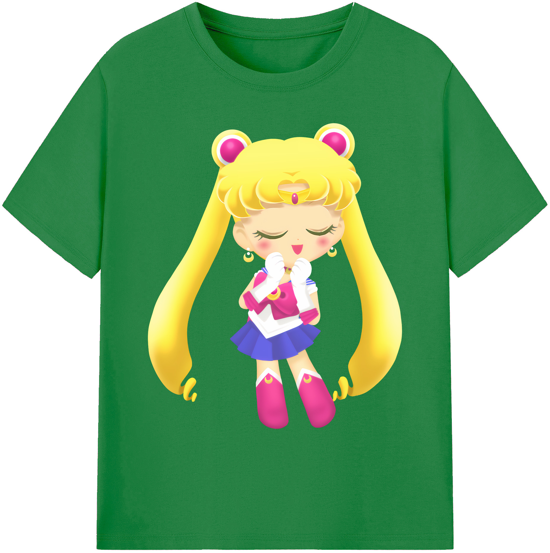 （画像用） 美少女戦士セーラームーン 月野 うさぎ つきの うさぎ Sailor Moon Tsukino Usagi 綿100％ メンズ半袖Tシャツ｜肌触りやわらか＆通気性