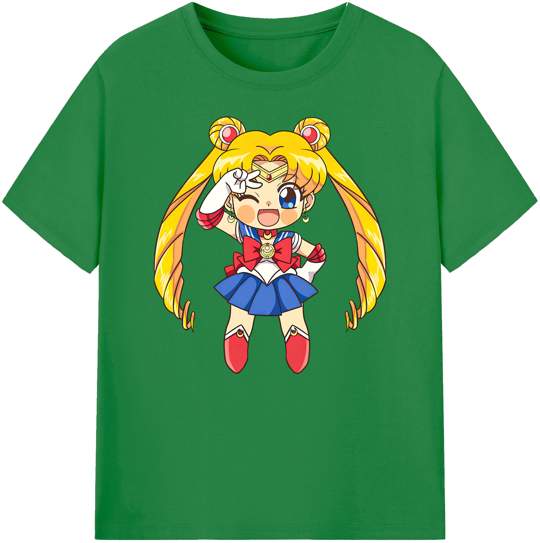 （画像用） 美少女戦士セーラームーン 月野 うさぎ つきの うさぎ Sailor Moon Tsukino Usagi 綿100％ メンズ半袖Tシャツ｜肌触りやわらか＆通気性