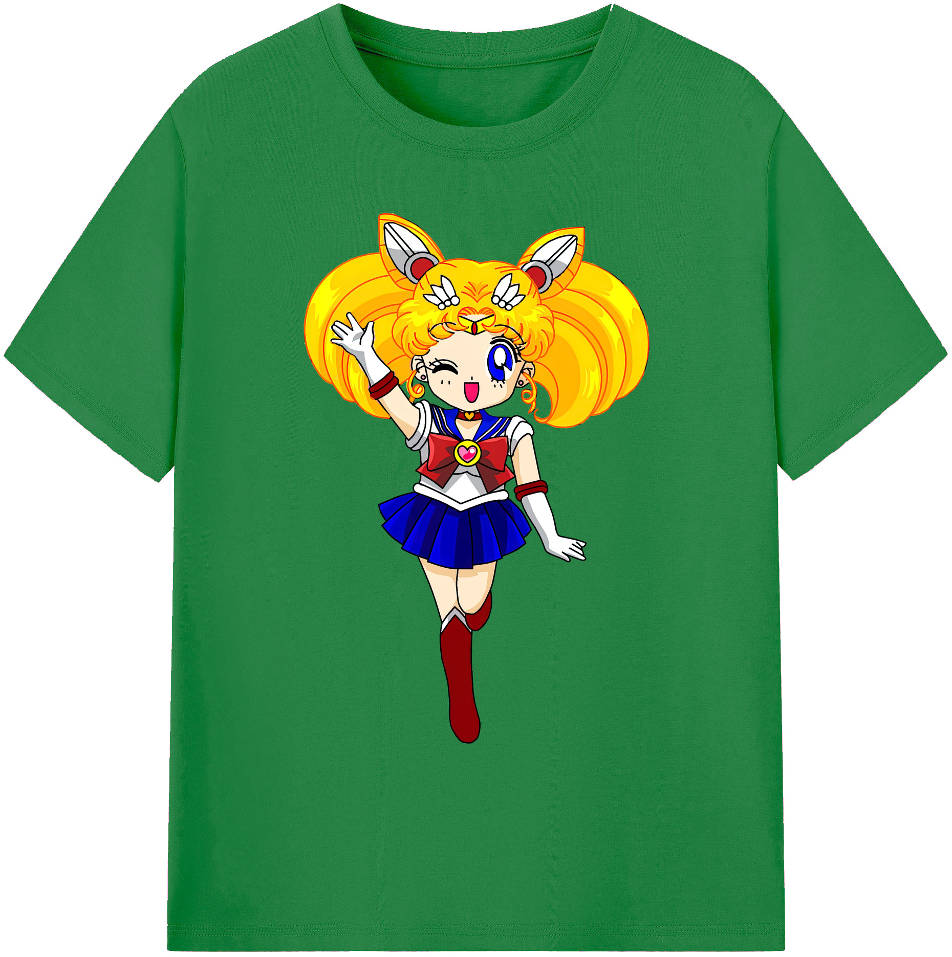 （画像用） 美少女戦士セーラームーン 月野 うさぎ つきの うさぎ Sailor Moon Tsukino Usagi 綿100％ メンズ半袖Tシャツ｜肌触りやわらか＆通気性