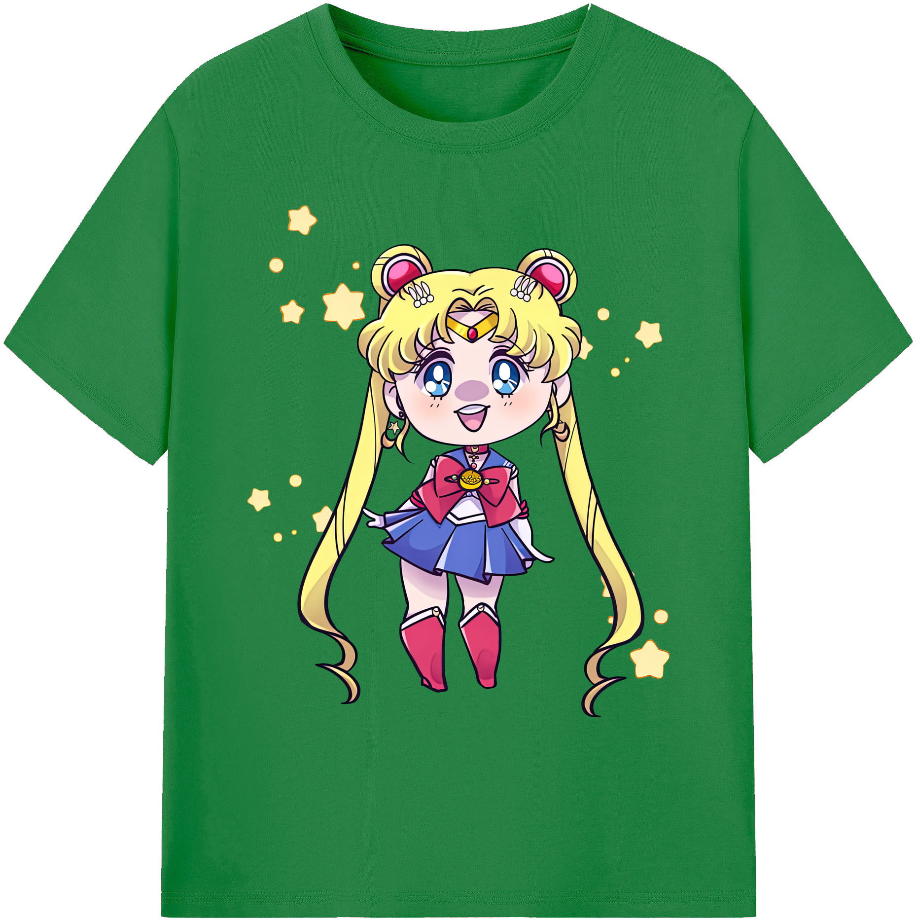 （画像用） 美少女戦士セーラームーン 月野 うさぎ つきの うさぎ Sailor Moon Tsukino Usagi 綿100％ メンズ半袖Tシャツ｜肌触りやわらか＆通気性