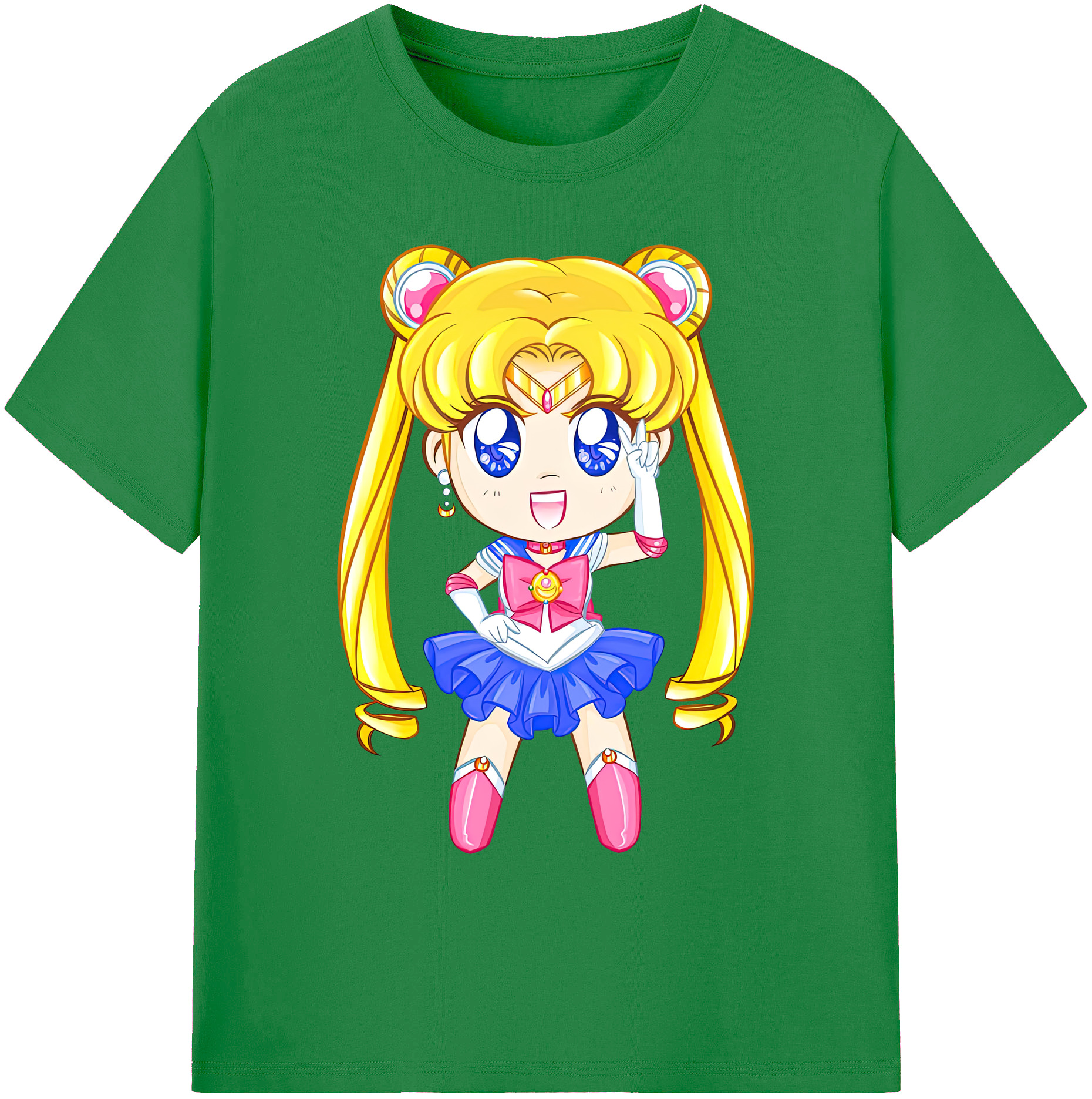 （画像用） 美少女戦士セーラームーン 月野 うさぎ つきの うさぎ Sailor Moon Tsukino Usagi 綿100％ メンズ半袖Tシャツ｜肌触りやわらか＆通気性