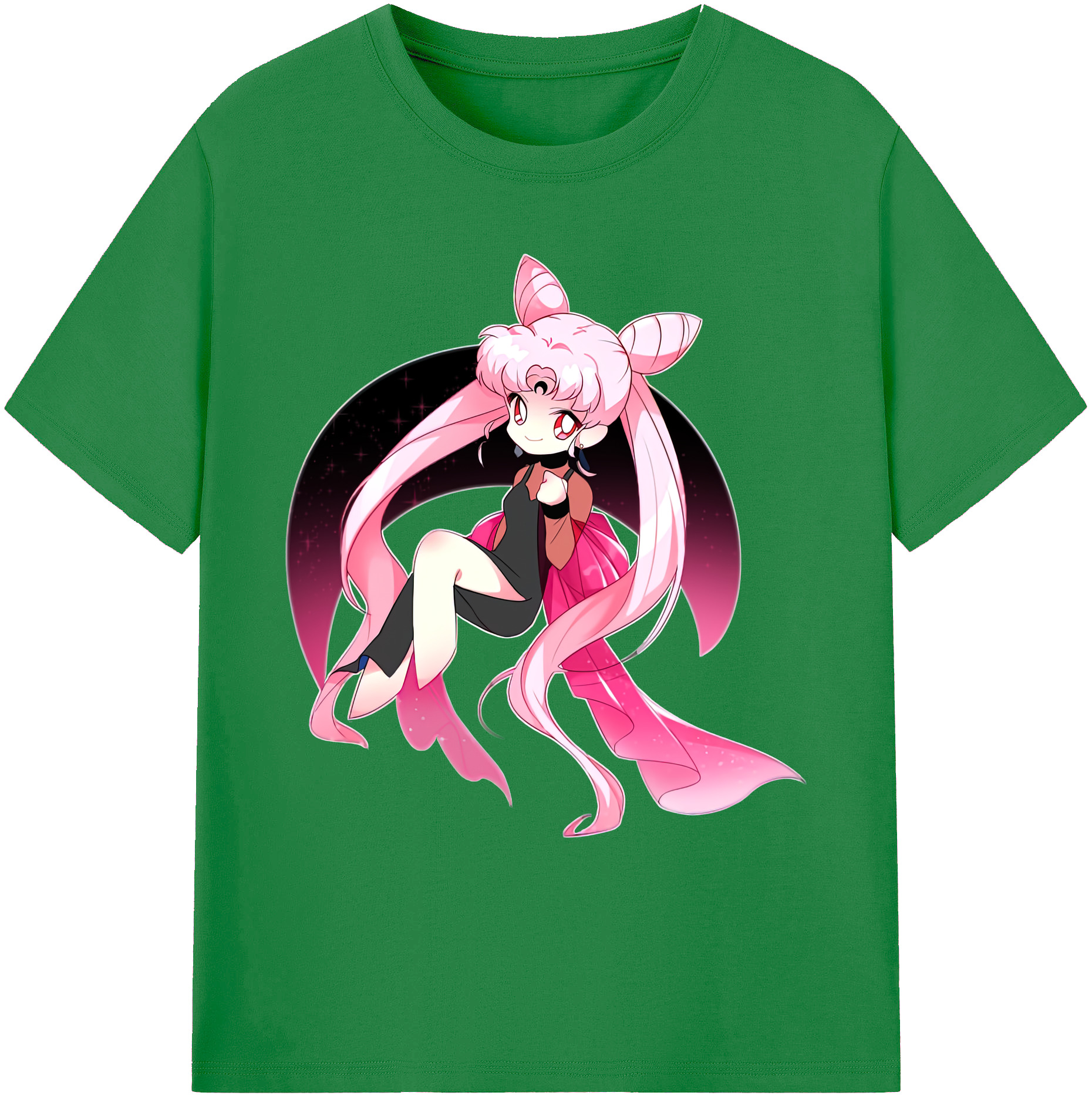 （画像用） 美少女戦士セーラームーン ちびうさ Sailor Moon Chibiusa Tsukino Usagi Small Lady Serenity 綿100％ メンズ半袖Tシャツ｜肌触りやわらか＆通気性
