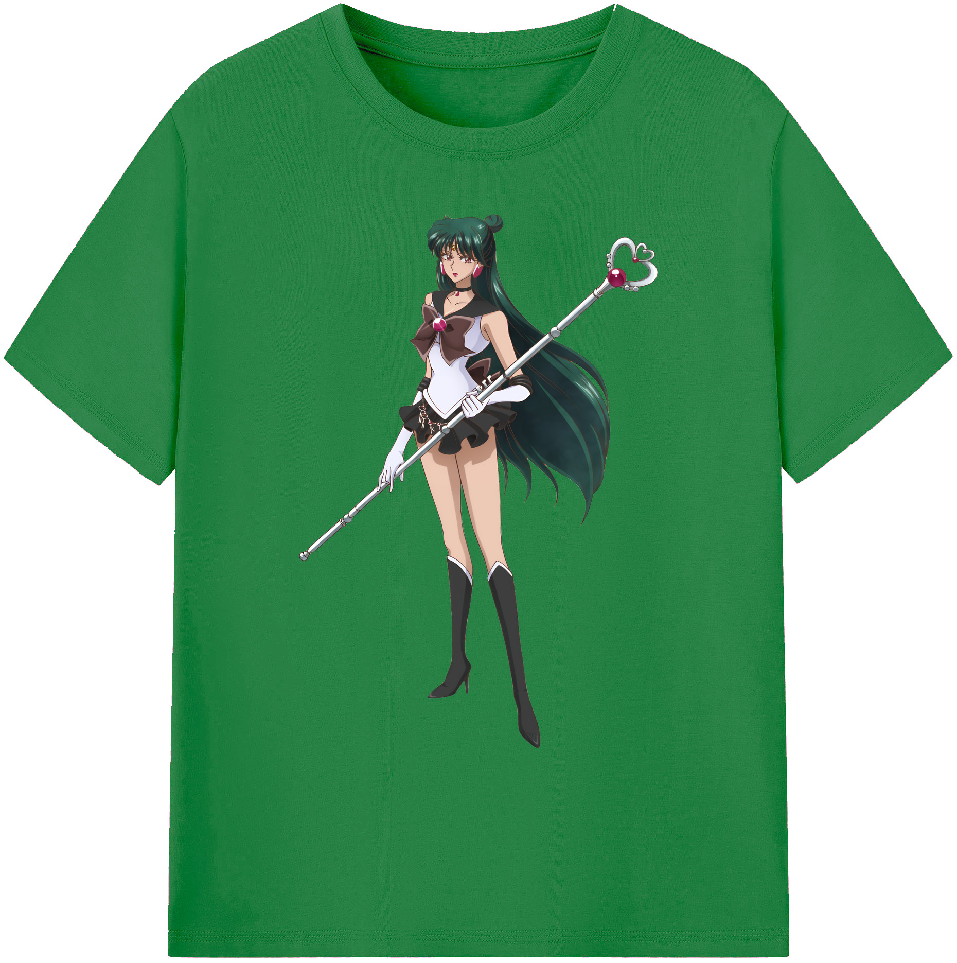 （画像用） 美少女戦士セーラームーン 冥王せつな Sailor Moon Meiou Setsuna 綿100％ メンズ半袖Tシャツ｜肌触りやわらか＆通気性