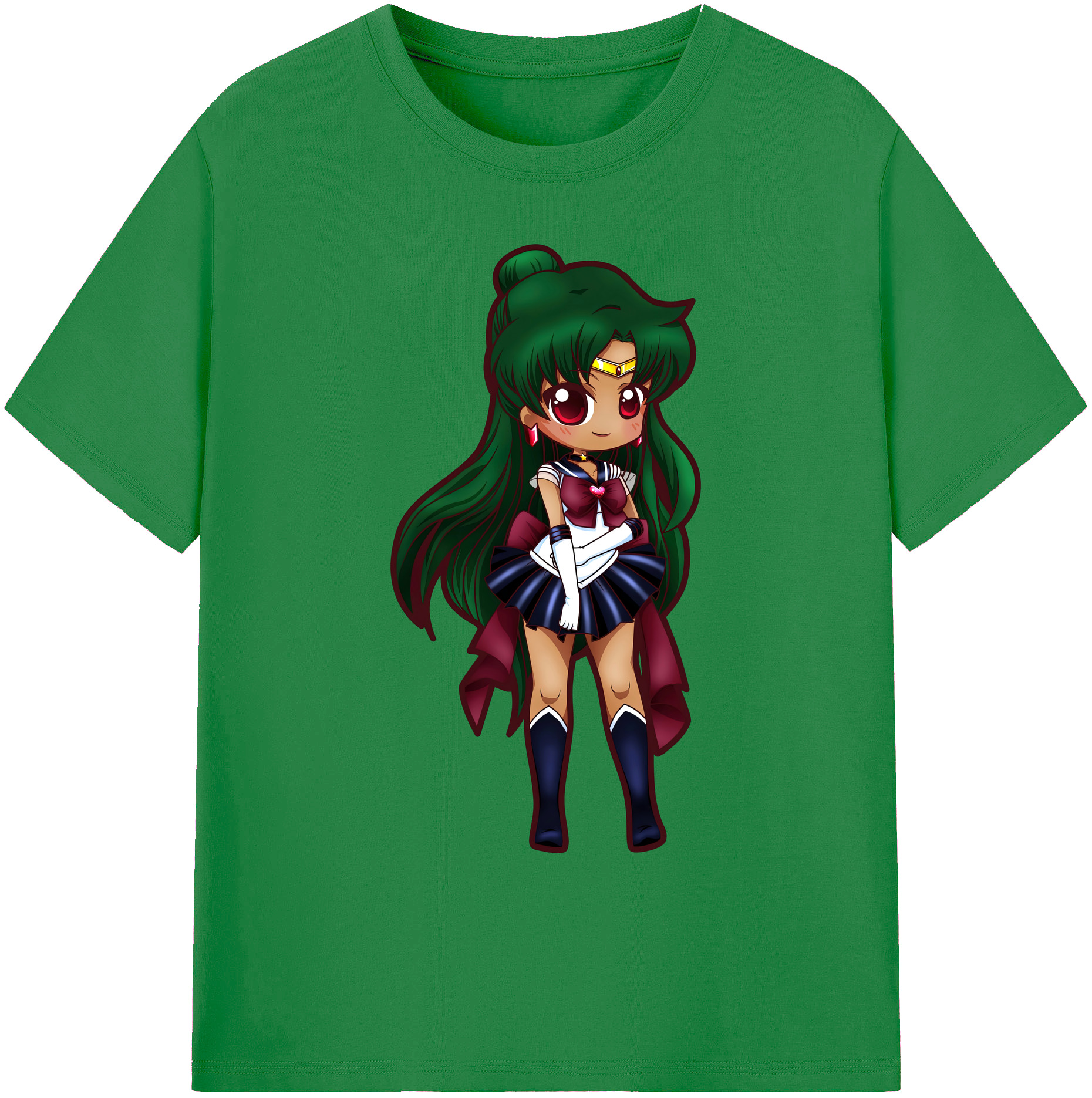 （画像用） 美少女戦士セーラームーン 冥王せつな Sailor Moon Meiou Setsuna 綿100％ メンズ半袖Tシャツ｜肌触りやわらか＆通気性