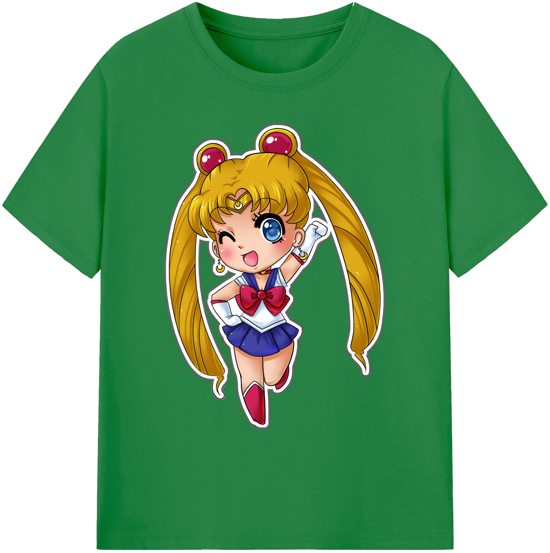 （画像用） 美少女戦士セーラームーン 月野 うさぎ つきの うさぎ Sailor Moon Tsukino Usagi 綿100％ メンズ半袖Tシャツ｜肌触りやわらか＆通気性