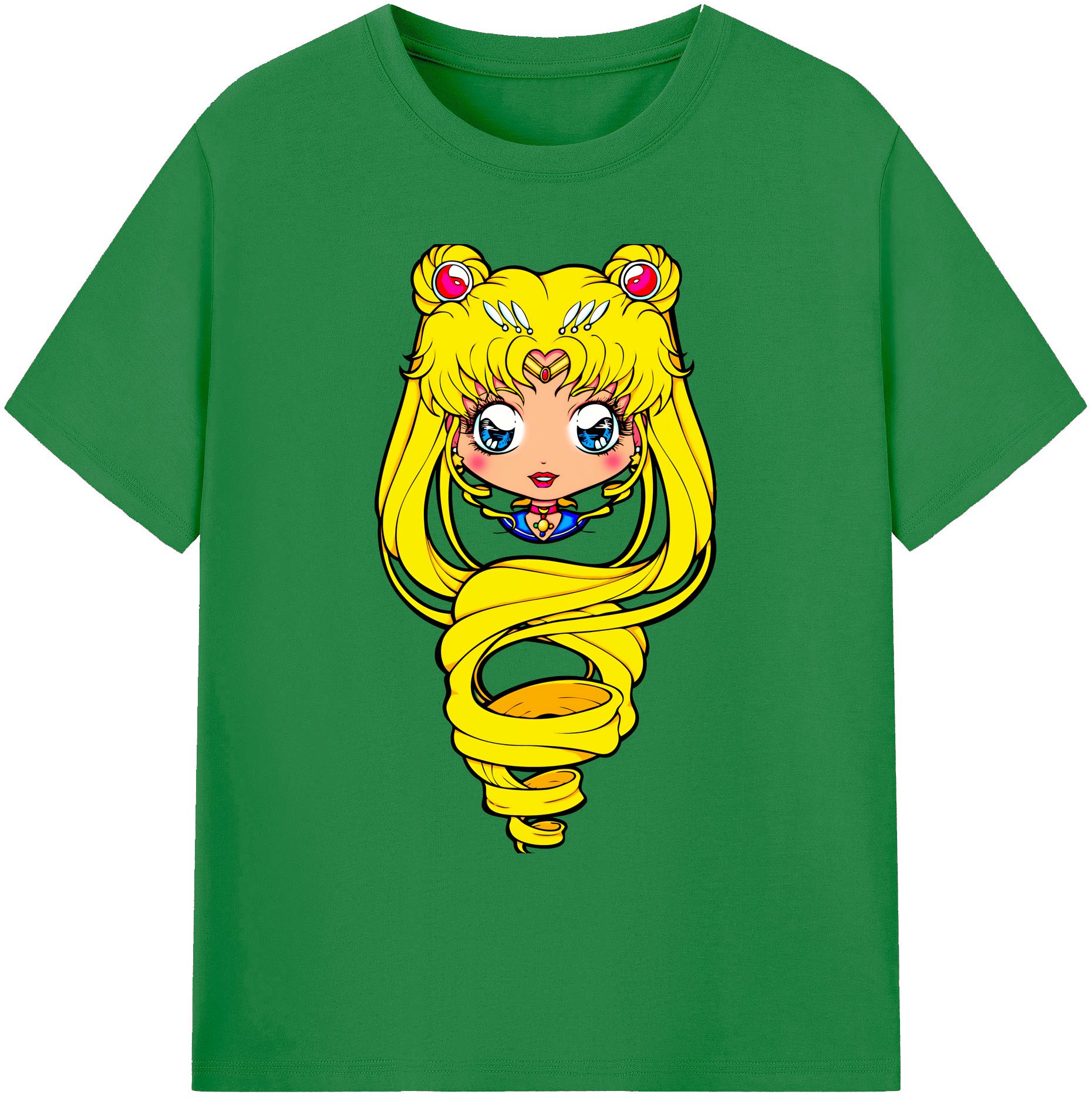 （画像用） 美少女戦士セーラームーン 月野 うさぎ つきの うさぎ Sailor Moon Tsukino Usagi 綿100％ メンズ半袖Tシャツ｜肌触りやわらか＆通気性