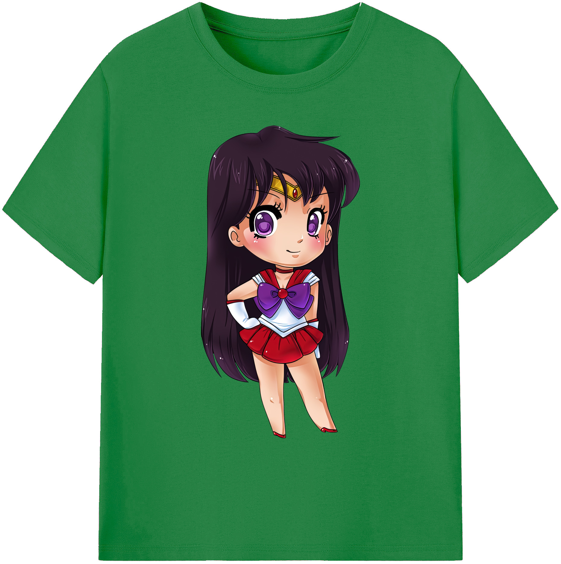 （画像用） 美少女戦士セーラームーン 火野レイ ひの レイ Sailor Moon Hino Rei （セーラーマーズ,Sailor Mars） 綿100％ メンズ半袖Tシャツ｜肌触りやわらか＆通気性