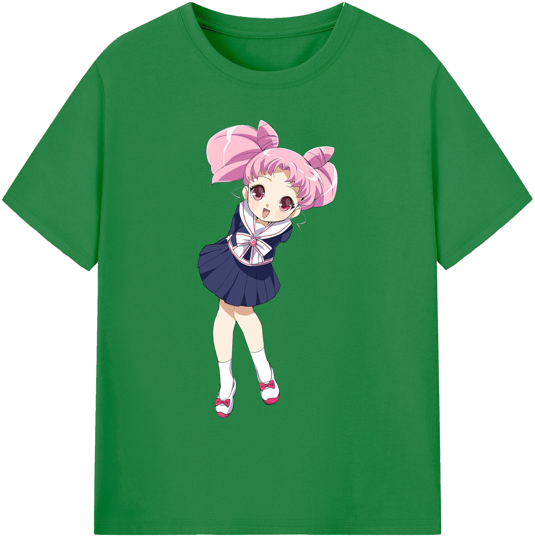 （画像用） 美少女戦士セーラームーン ちびうさ Sailor Moon Chibiusa Tsukino Usagi Small Lady Serenity 綿100％ メンズ半袖Tシャツ｜肌触りやわらか＆通気性