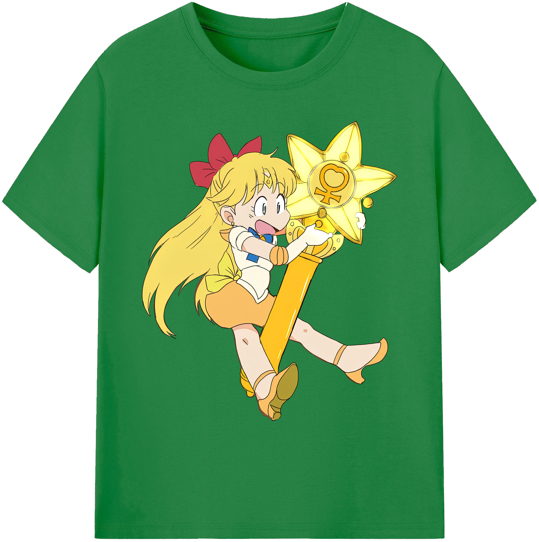 （画像用） 美少女戦士セーラームーン 愛野 美奈子 あいの みなこ Sailor Moon Aino Minako 綿100％ メンズ半袖Tシャツ｜肌触りやわらか＆通気性