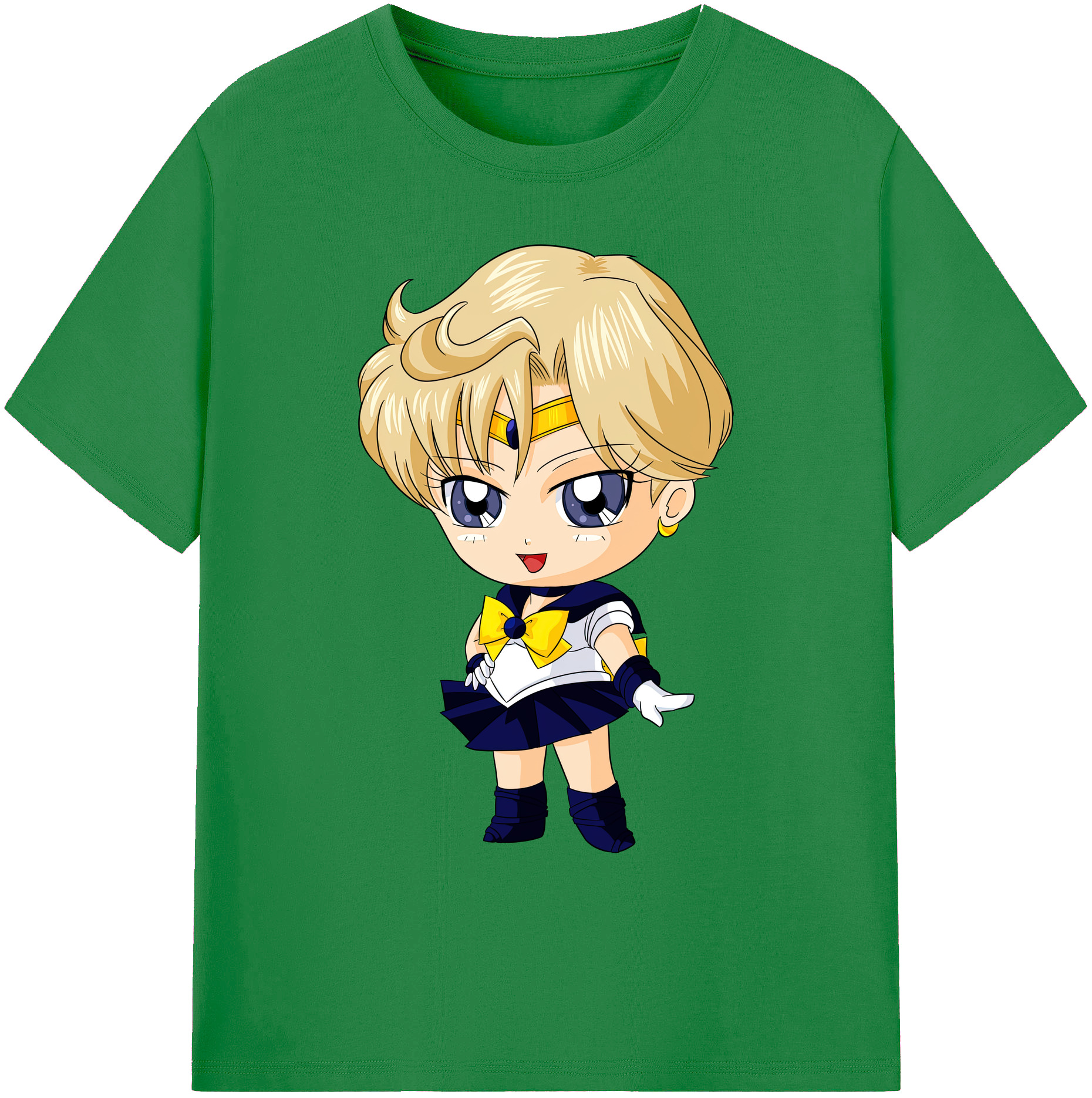 （画像用） 美少女戦士セーラームーン 天王はるか Sailor Moon Tenoh Haruka 綿100％ メンズ半袖Tシャツ｜肌触りやわらか＆通気性
