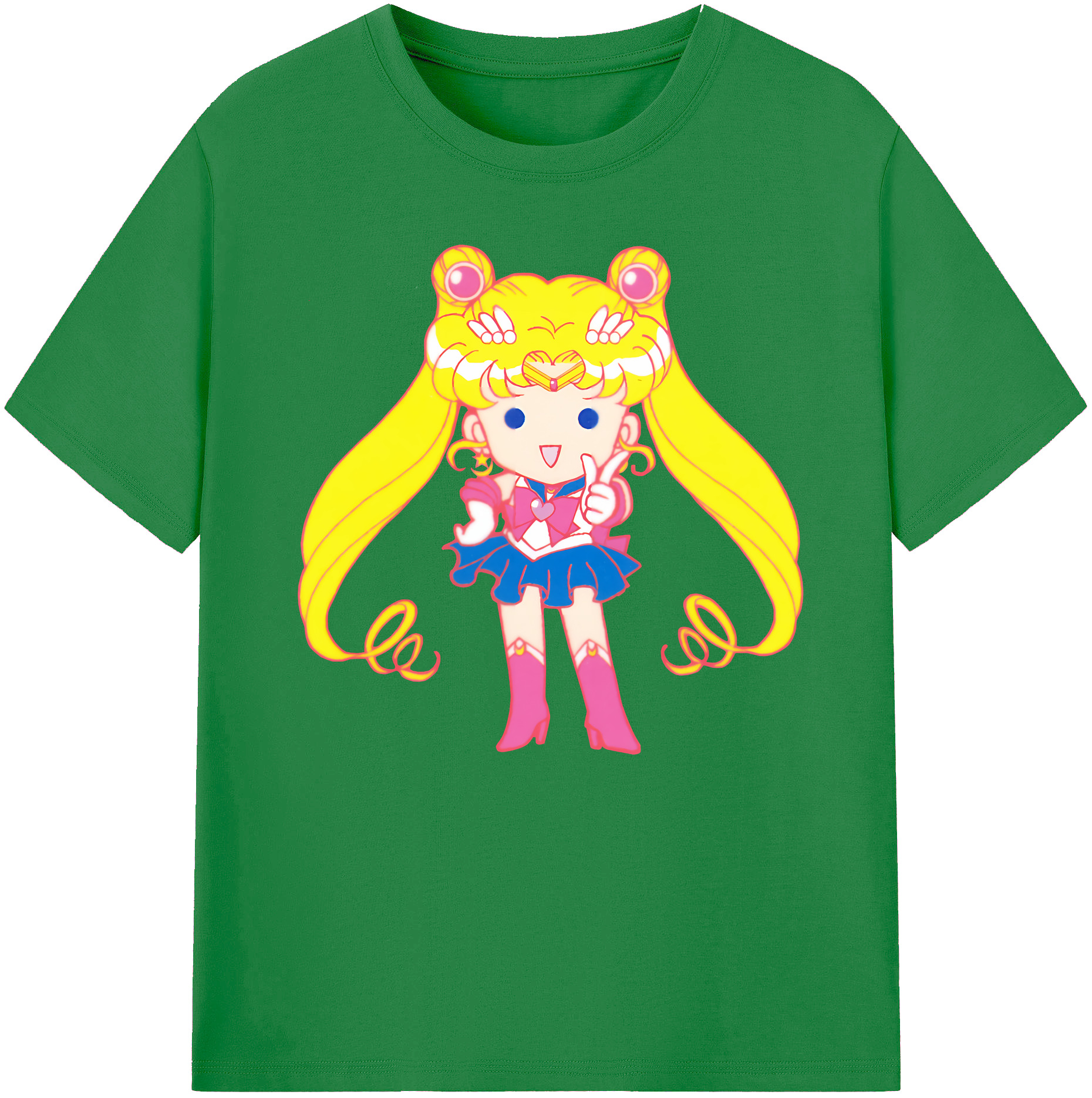 （画像用） 美少女戦士セーラームーン 月野 うさぎ つきの うさぎ Sailor Moon Tsukino Usagi 綿100％ メンズ半袖Tシャツ｜肌触りやわらか＆通気性