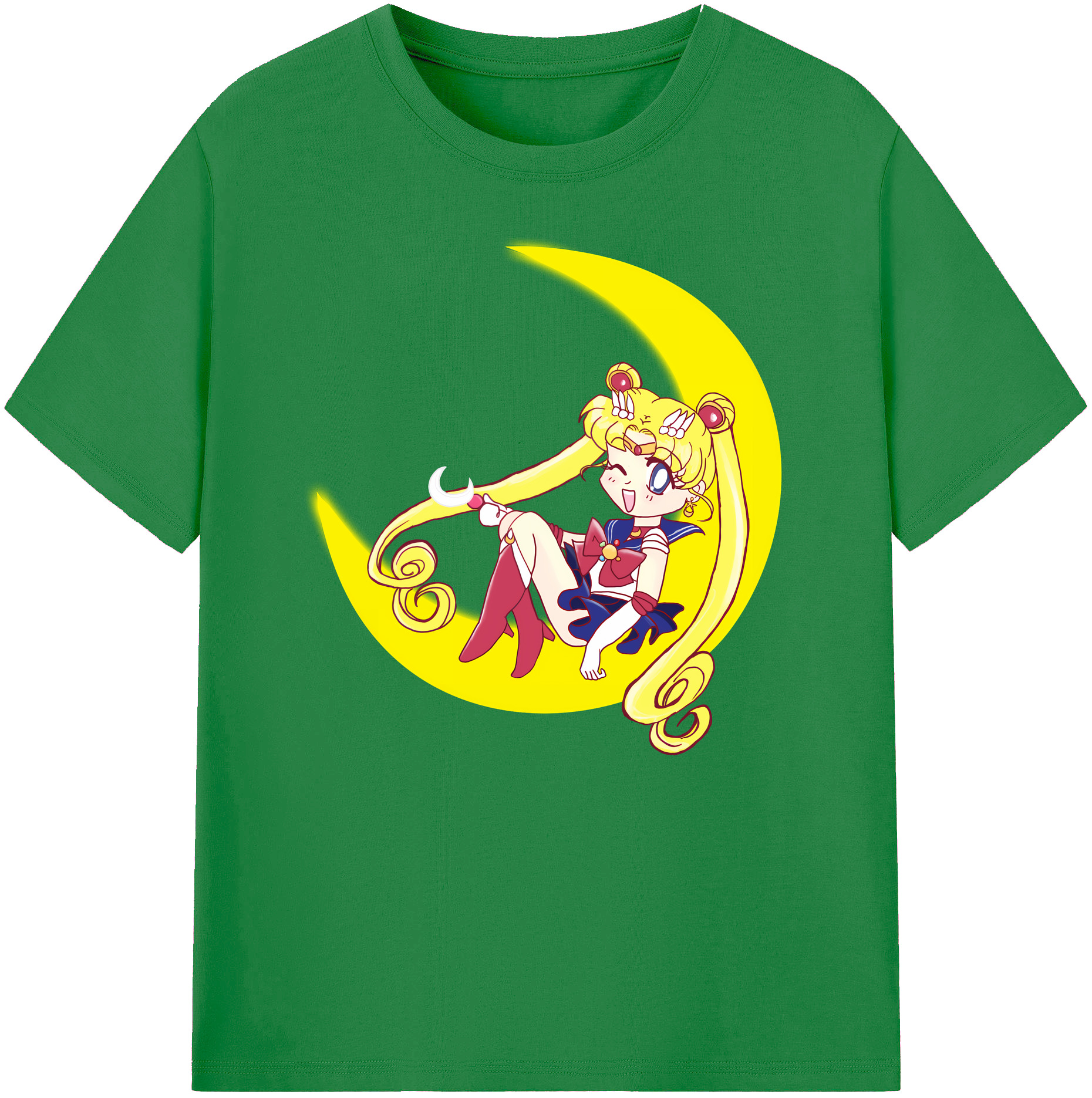 （画像用） 美少女戦士セーラームーン 月野 うさぎ つきの うさぎ Sailor Moon Tsukino Usagi 綿100％ メンズ半袖Tシャツ｜肌触りやわらか＆通気性