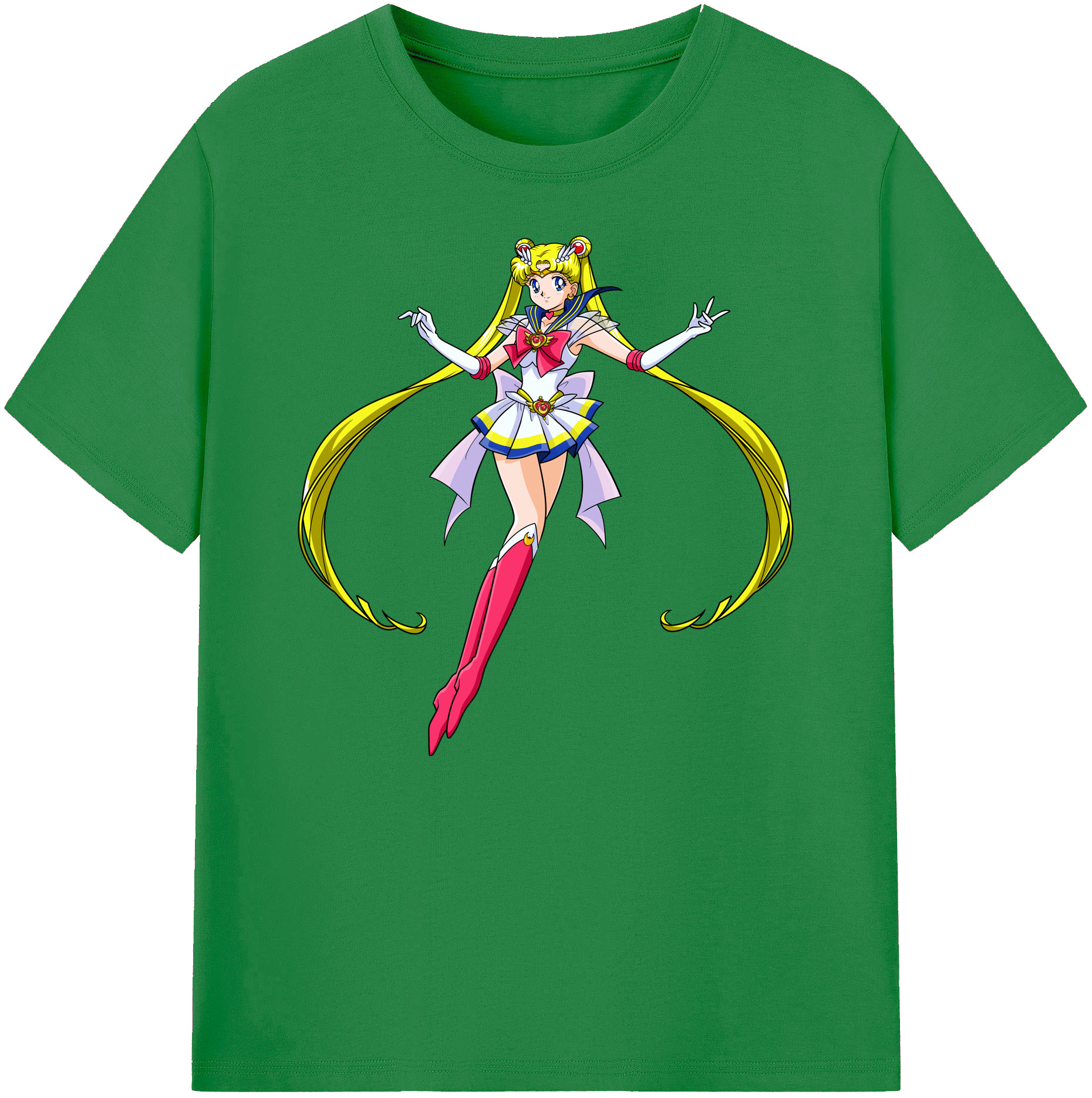 （画像用） 美少女戦士セーラームーン 月野 うさぎ つきの うさぎ Sailor Moon Tsukino Usagi 綿100％ メンズ半袖Tシャツ｜肌触りやわらか＆通気性