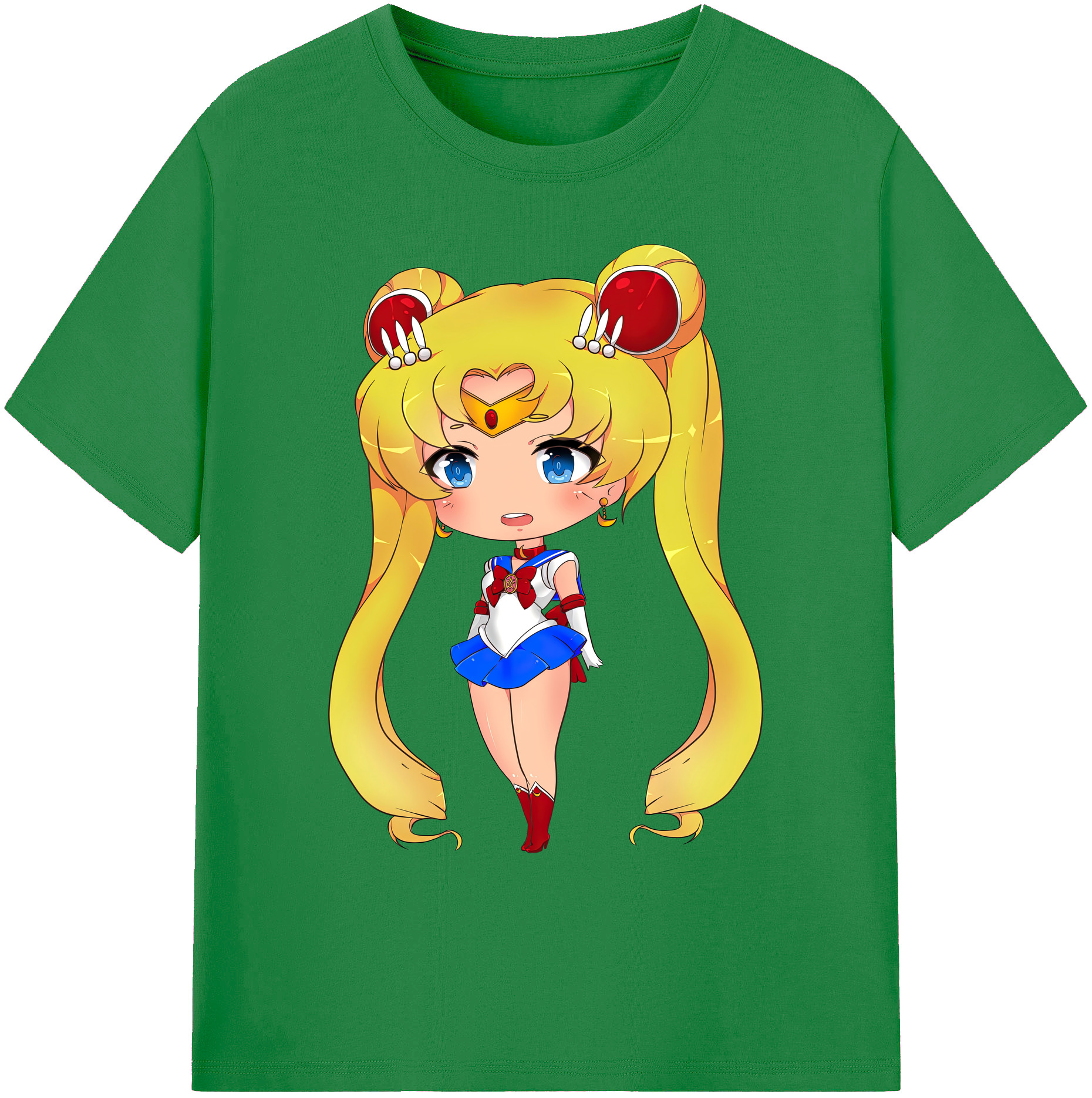 （画像用） 美少女戦士セーラームーン 月野 うさぎ つきの うさぎ Sailor Moon Tsukino Usagi 綿100％ メンズ半袖Tシャツ｜肌触りやわらか＆通気性