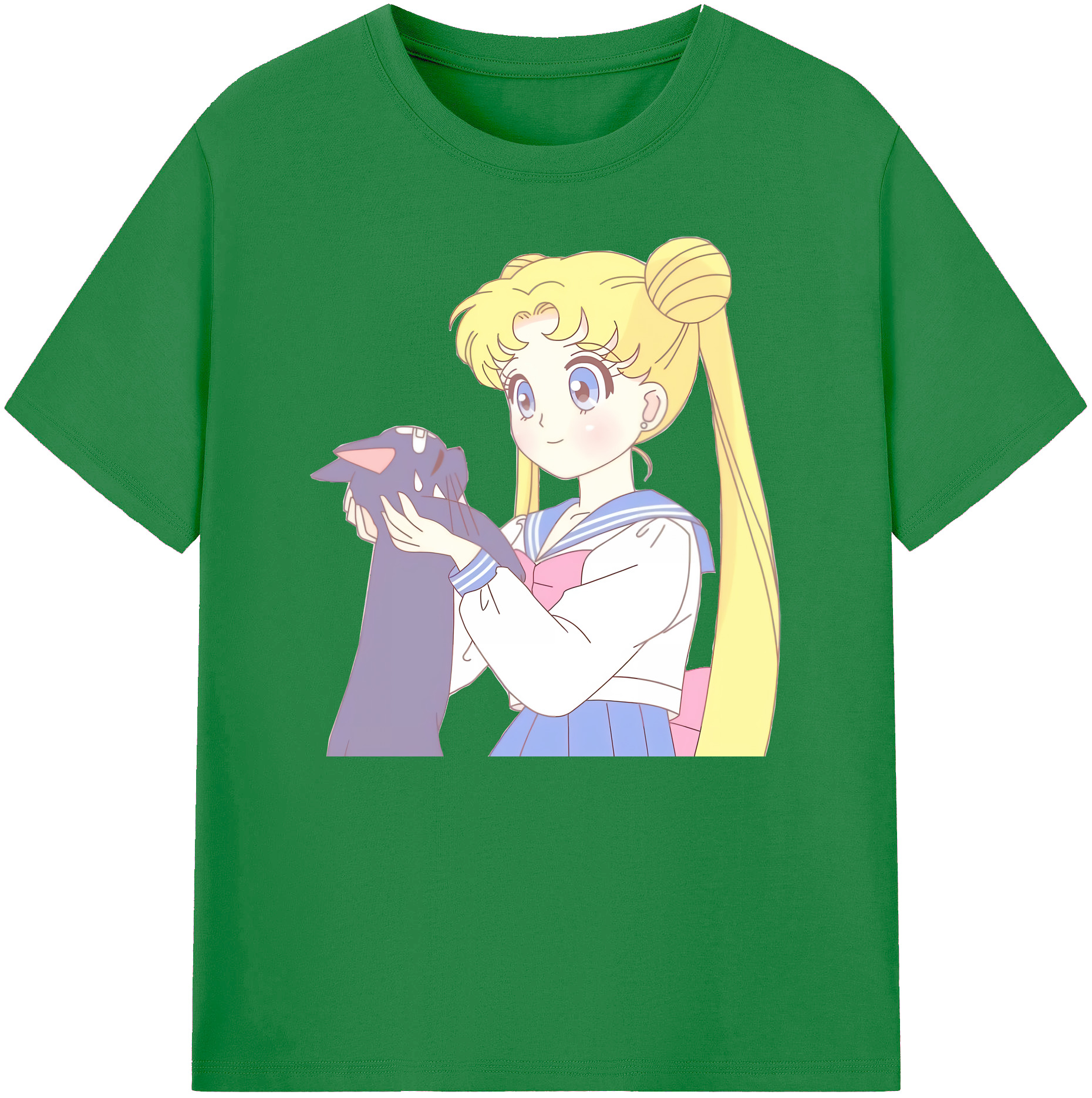 （画像用） 美少女戦士セーラームーン 愛野 美奈子 あいの みなこ Sailor Moon Aino Minako 綿100％ メンズ半袖Tシャツ｜肌触りやわらか＆通気性