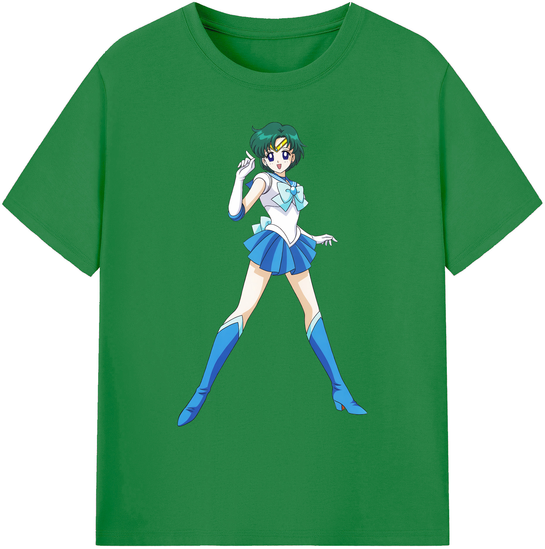 （画像用） 美少女戦士セーラームーン 海王 みちる（かいおう みちる） Sailor Moon Kaiou Michiru 綿100％ メンズ半袖Tシャツ｜肌触りやわらか＆通気性