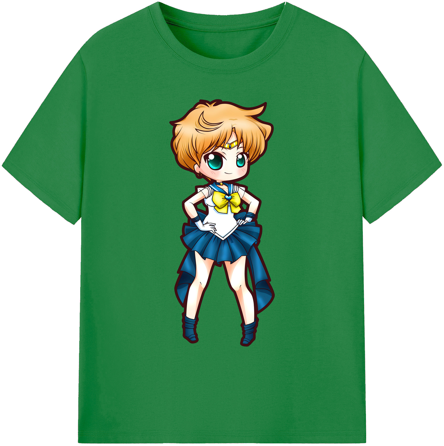（画像用） 美少女戦士セーラームーン 天王はるか Sailor Moon Tenoh Haruka 綿100％ メンズ半袖Tシャツ｜肌触りやわらか＆通気性