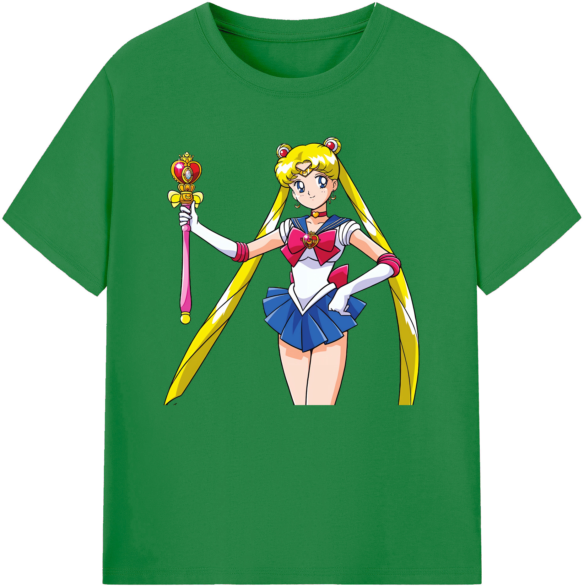 （画像用） 美少女戦士セーラームーン 月野 うさぎ つきの うさぎ Sailor Moon Tsukino Usagi 綿100％ メンズ半袖Tシャツ｜肌触りやわらか＆通気性